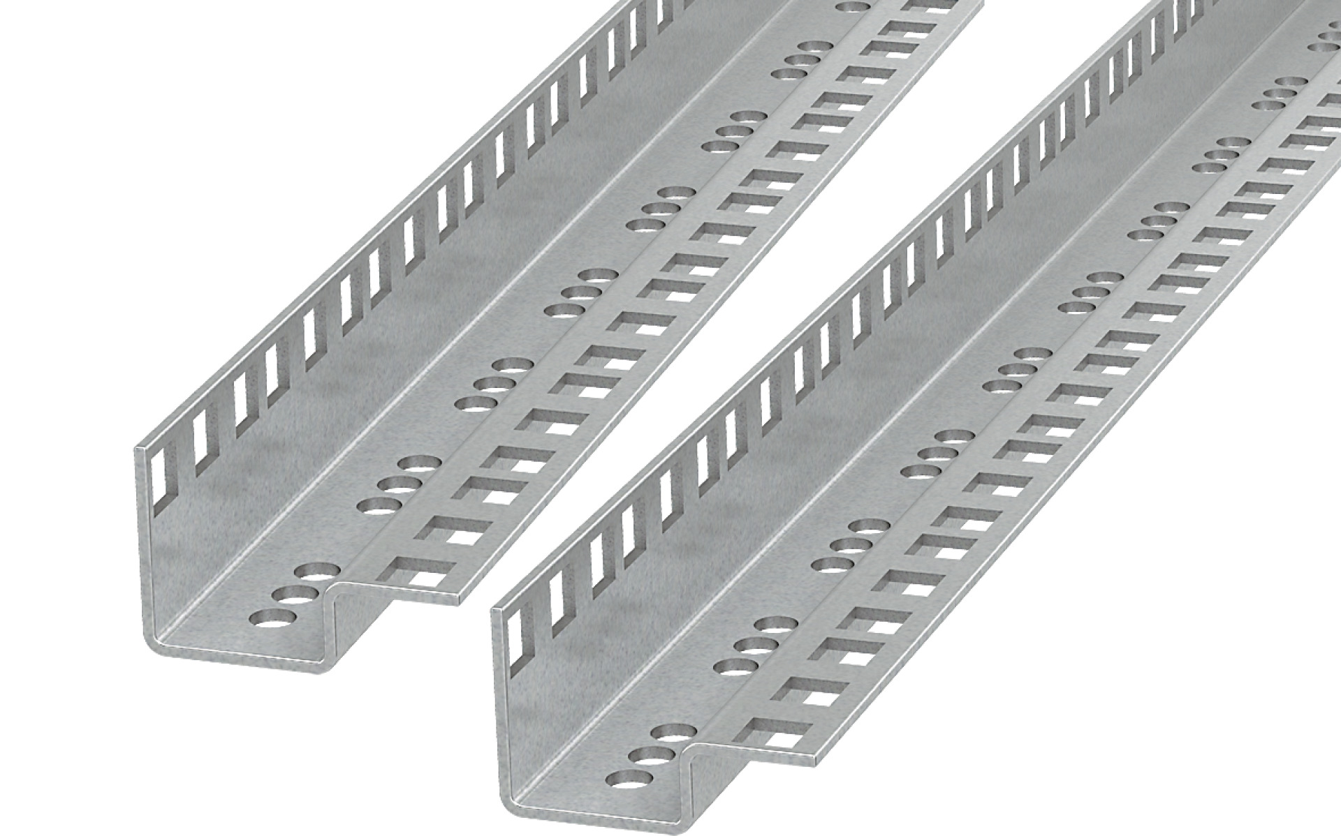 19" Profile Rail for 42U, Set 2 Pieces, for PRO