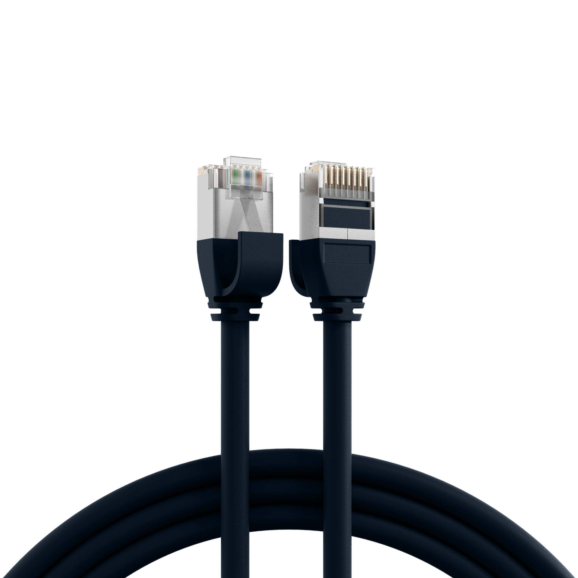 RJ45 Patch Cord Cat.6A U/FTP TPE4mm ultraflex black 1,5m