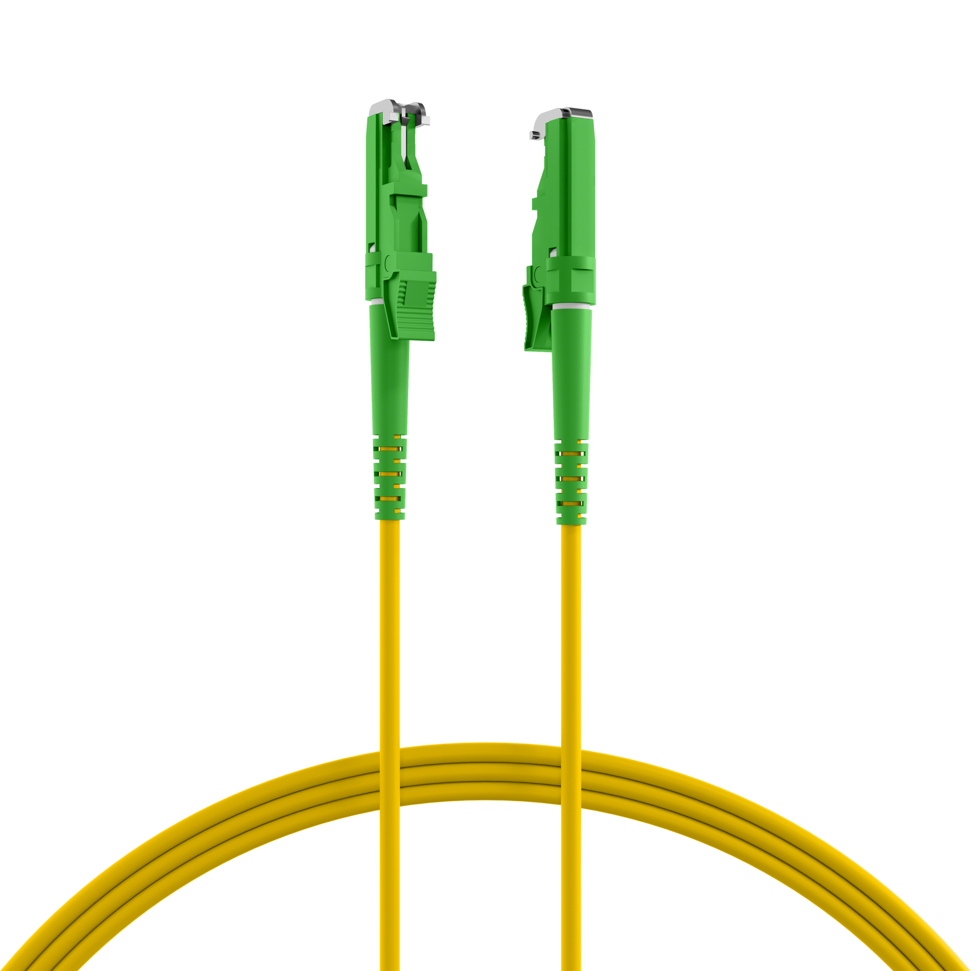 Simplex patch cable E2000/APC-E2000/APC OS2 G657A1 1m LSZH 3mm yellow