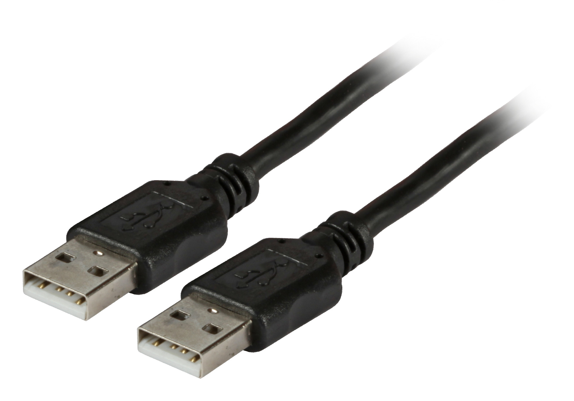 USB2.0 Connection Cable A-A, M-M, 0.5m, black, Classic