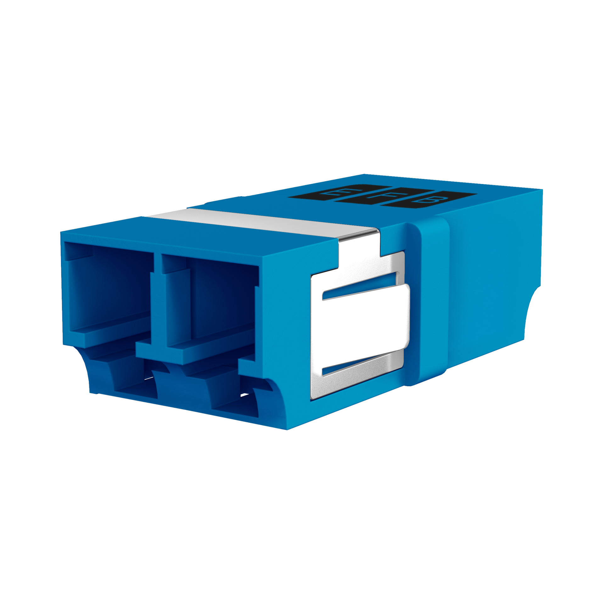 Adapter  LC Duplex OS2 blue flangeless