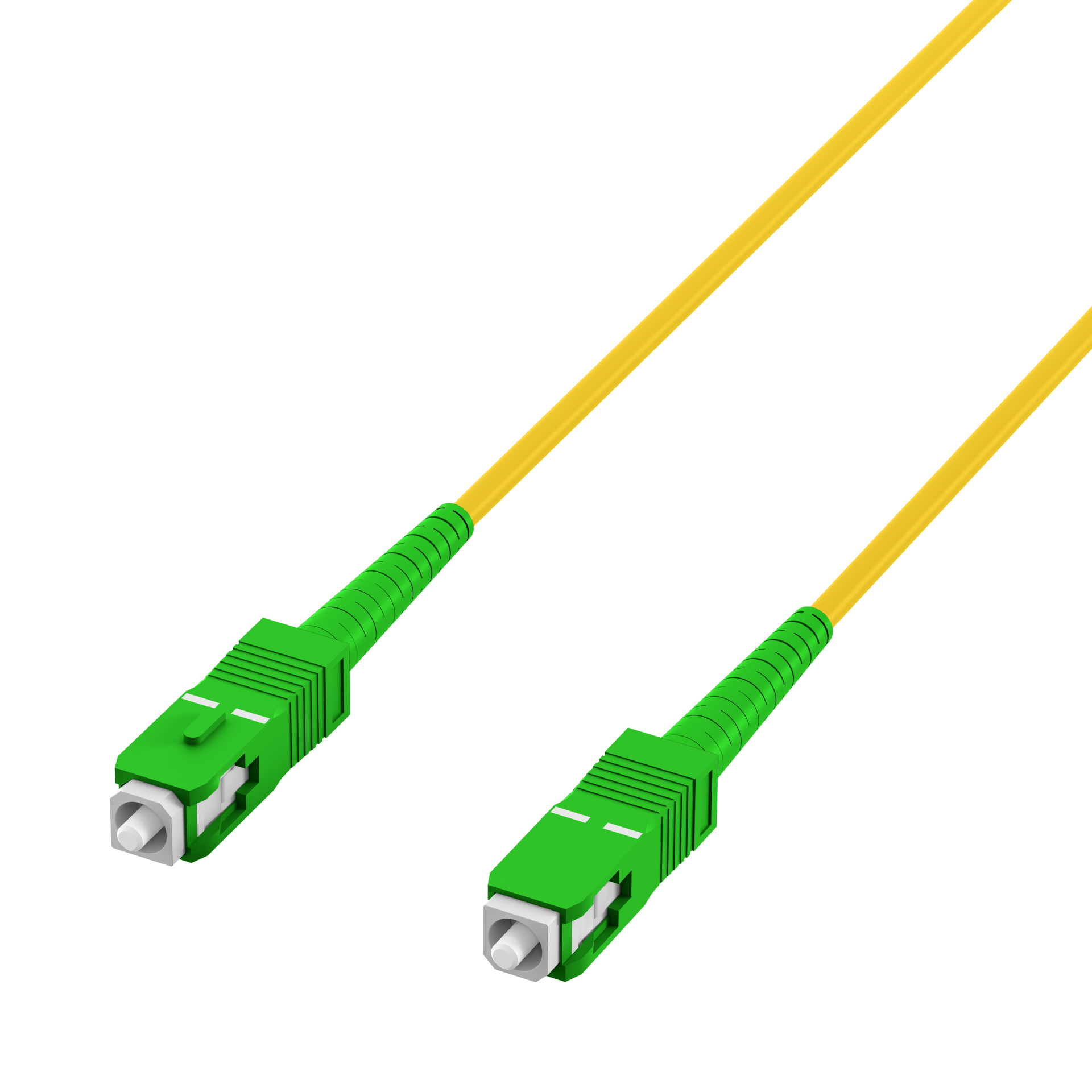Simplex patch cable SC/APC-SC/APC OS2 G657A2 0.5m LSZH 3mm yellow