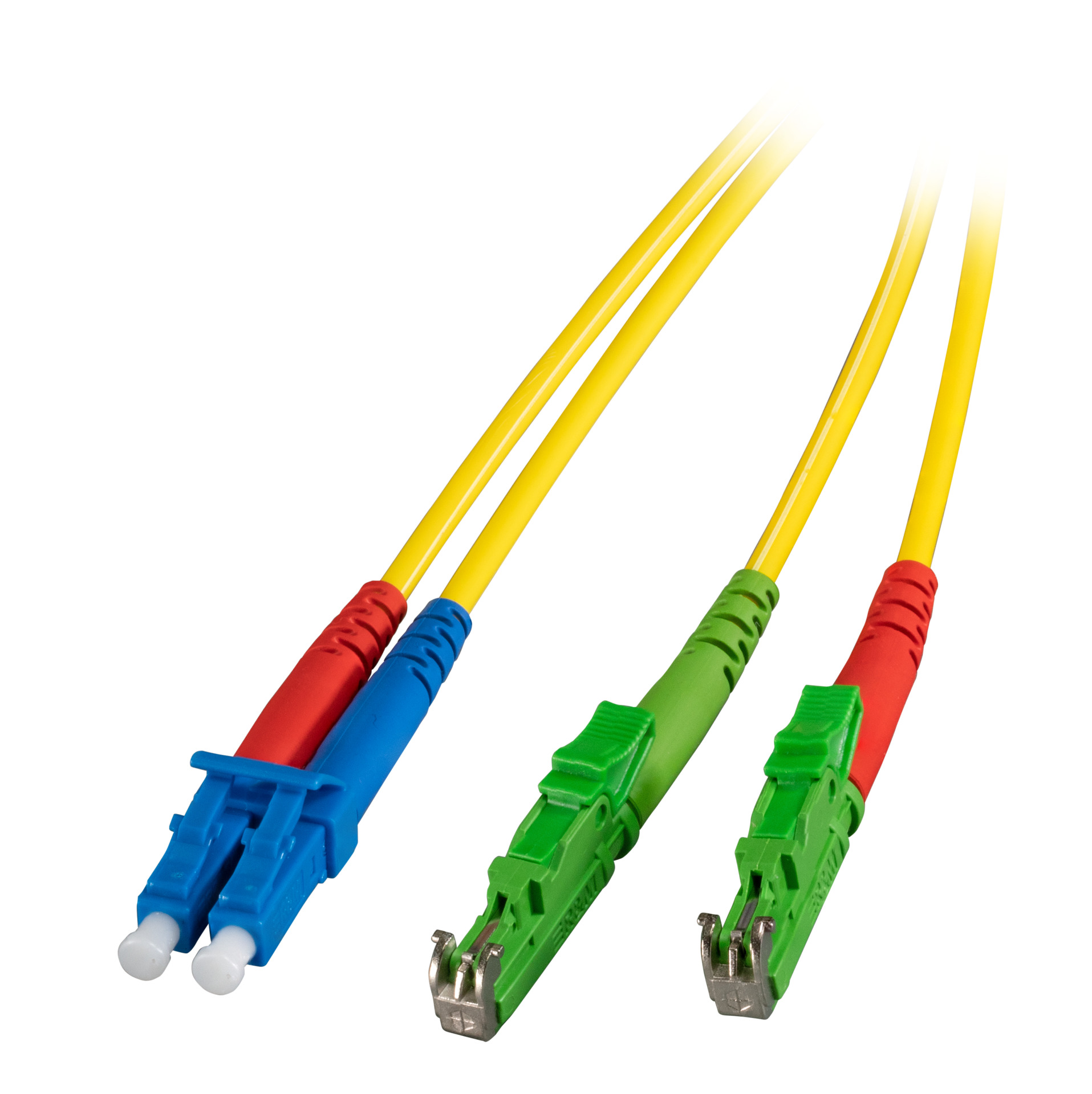 Duplex Jumper LC-E2000®/APC 9/125µ, G657A, LSZH, yellow, 3.0mm, 7.5m