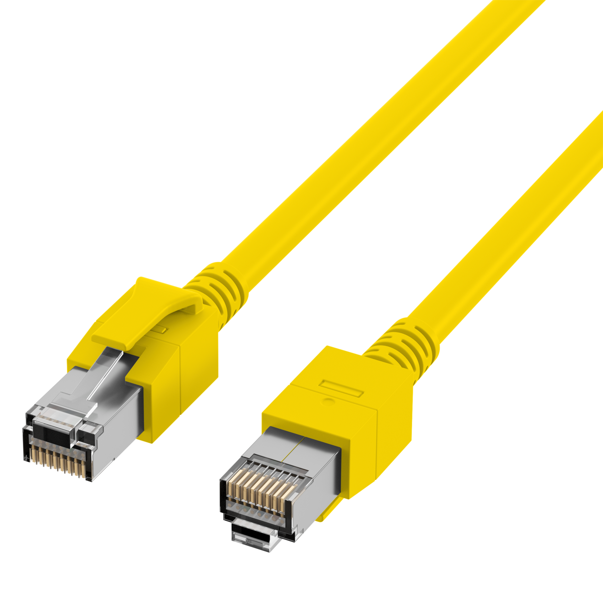 RJ45 Patch Cord Cat.6A S/FTP FRNC VC LED yellow 2m