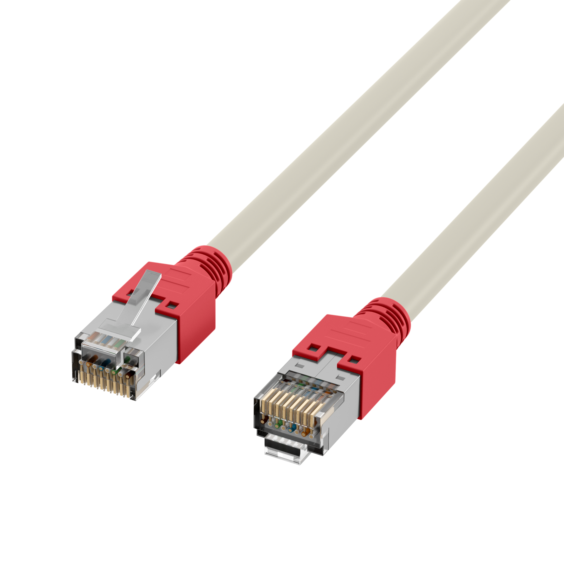 RJ45 Patch Cord Cat.5e F/UTP LSZHDraka UC300 TM11 red crossed grey 3m