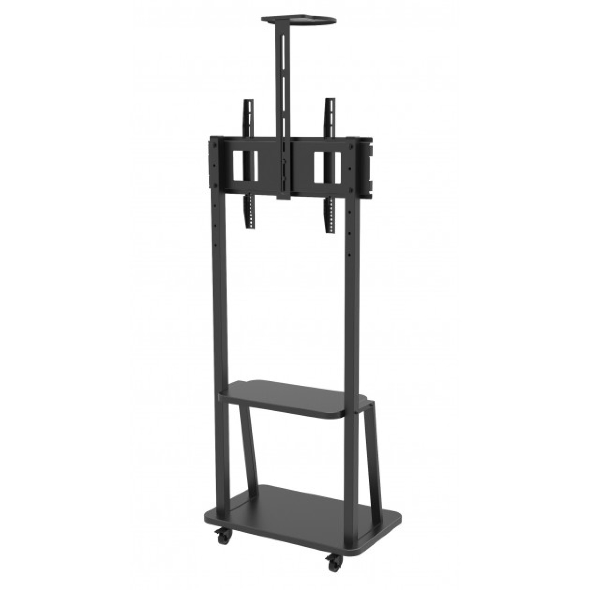 Floor support for 32''-70'' TV with shelf