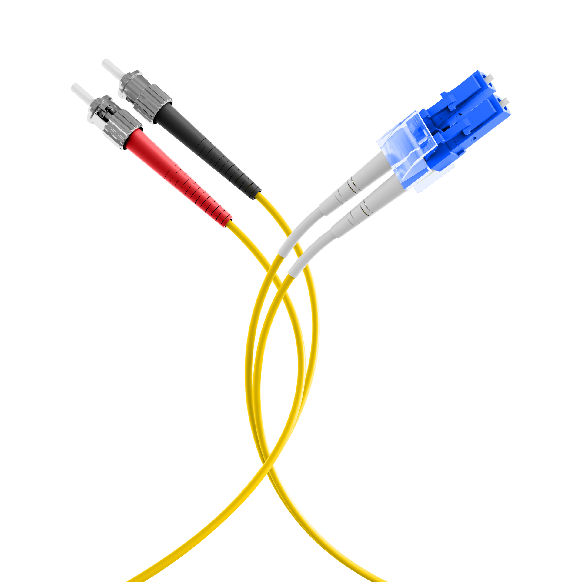 Duplex Patchcable LC-ST OS2 G652D 10m LSZH 2mm yellow