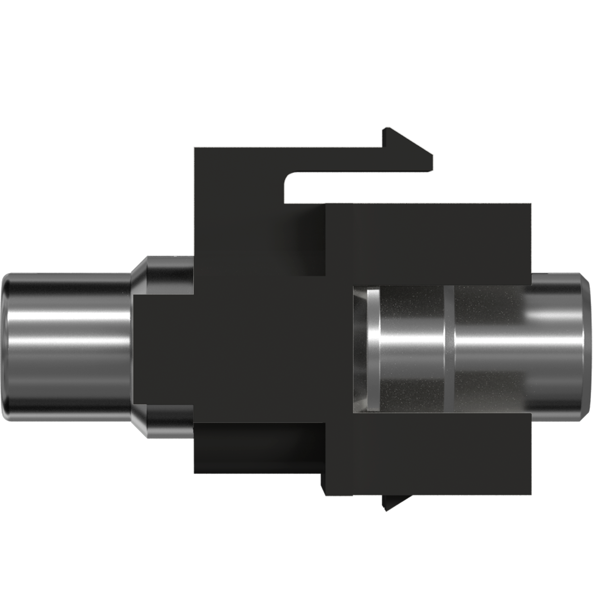 Keystone Einbauadapter Cinch schwarz,,weißer Ring