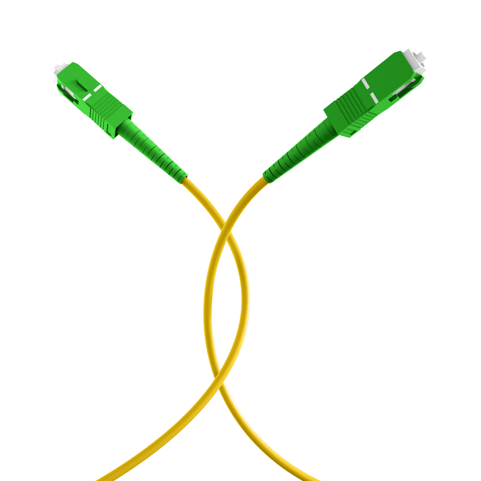 Simplex patch cable SC/APC-SC/APC OS2 G657A2 0.5m LSZH 3mm yellow