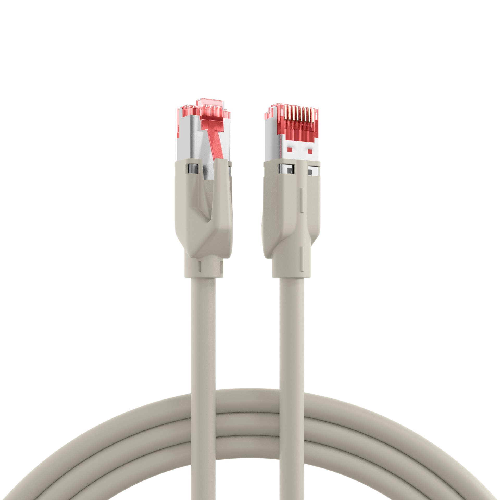 RJ45 Patch Cord Cat.6 S/FTP LSZH Draka UC900 TM21red crossed grey 10m