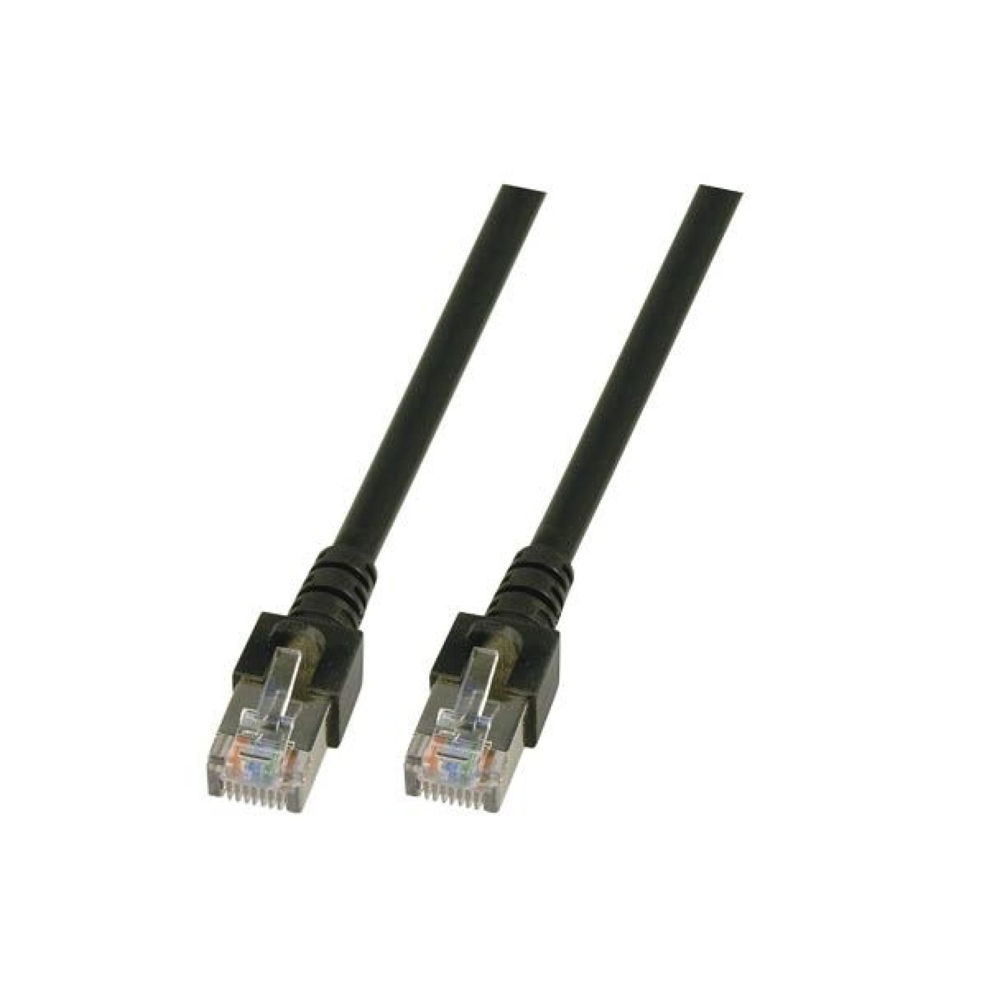 RJ45 Patch cable SF/UTP, Cat.5e, PVC, CCA, 0.5m, black