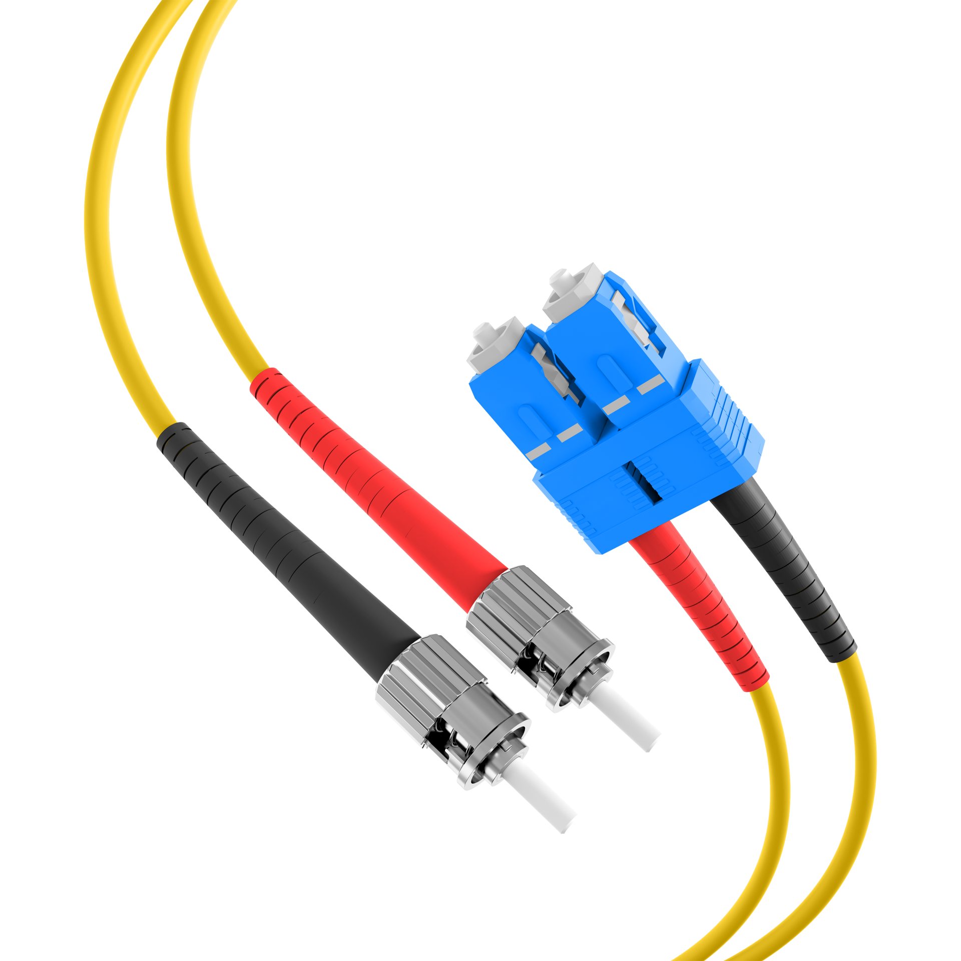 Duplex Patchcable SC-ST OS2 G652D 0,5m LSZH 3mm yellow