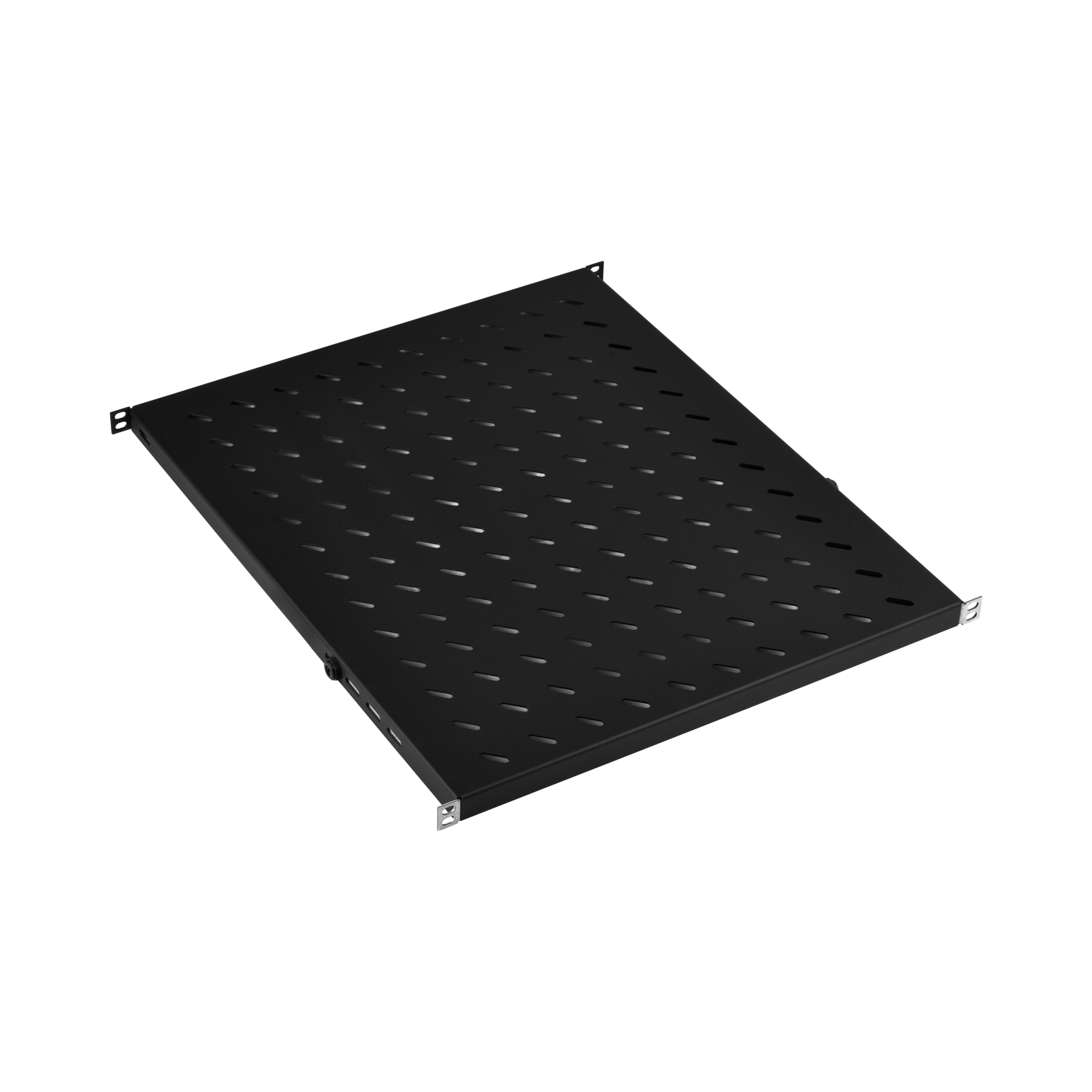 19" 0.5U Shelf, Fixed, MD 550..650 mm, Max. Load 70 kg, CD 800, RAL9005