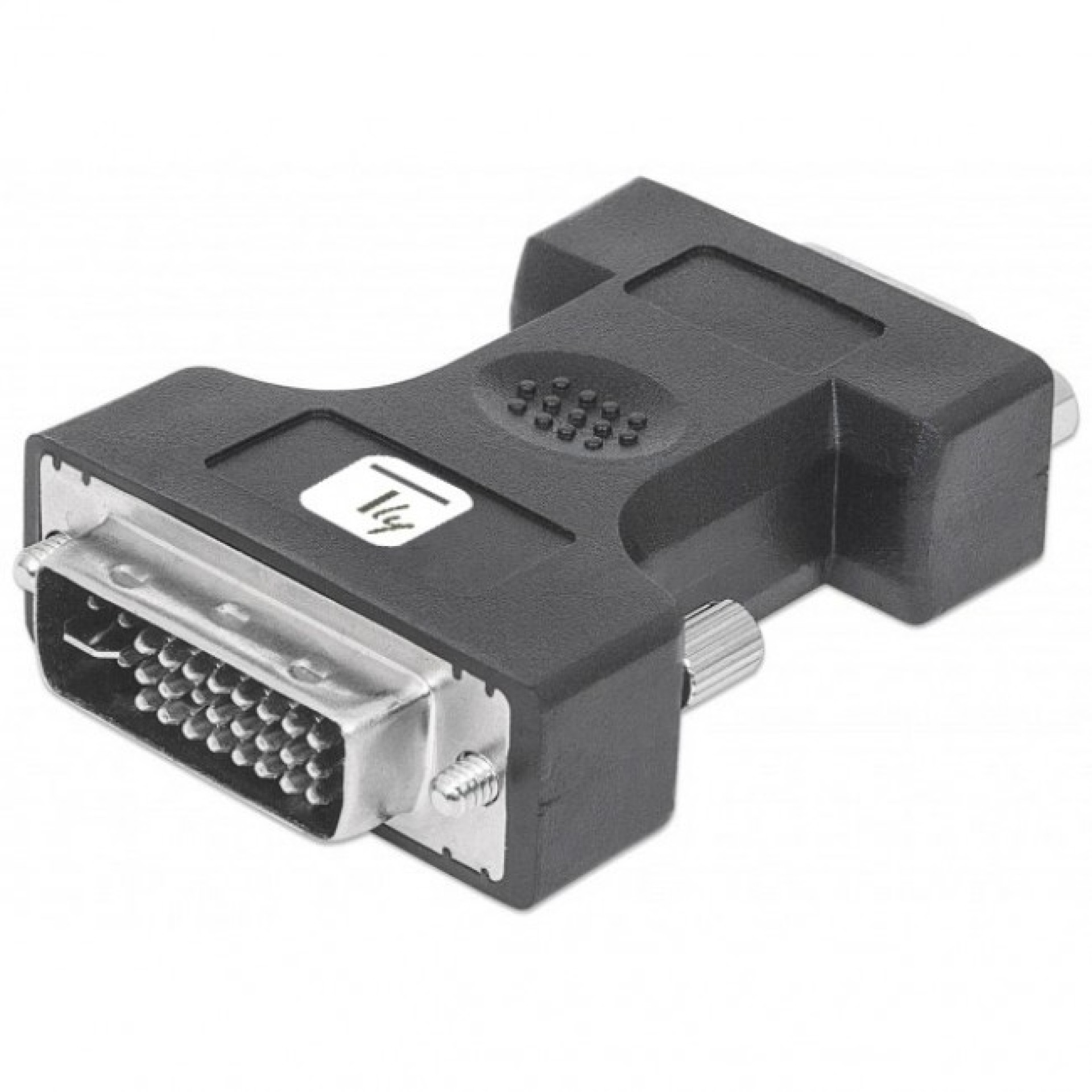 DVI Adapter, DVI-I male auf VGA female,, schwarz