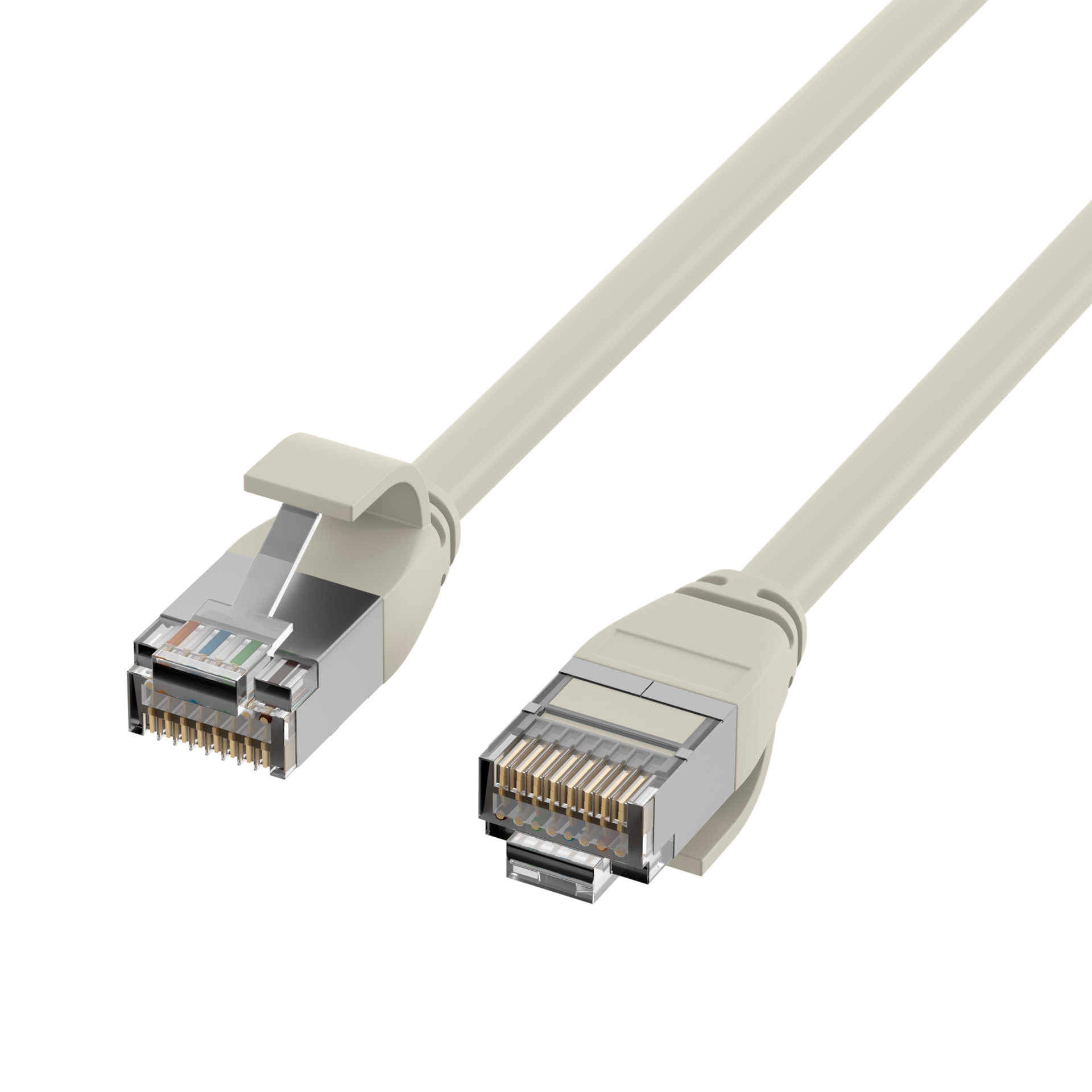 RJ45 Patch Cord Cat.6A U/FTP TPE4mm ultraflex grey 2m