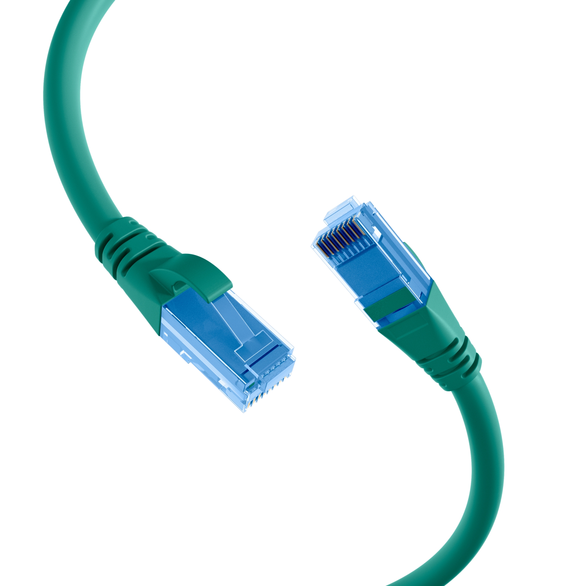 RJ45 Patchkabel Cat.6A U/UTP LSZH  Premium 500MHz grün 1m