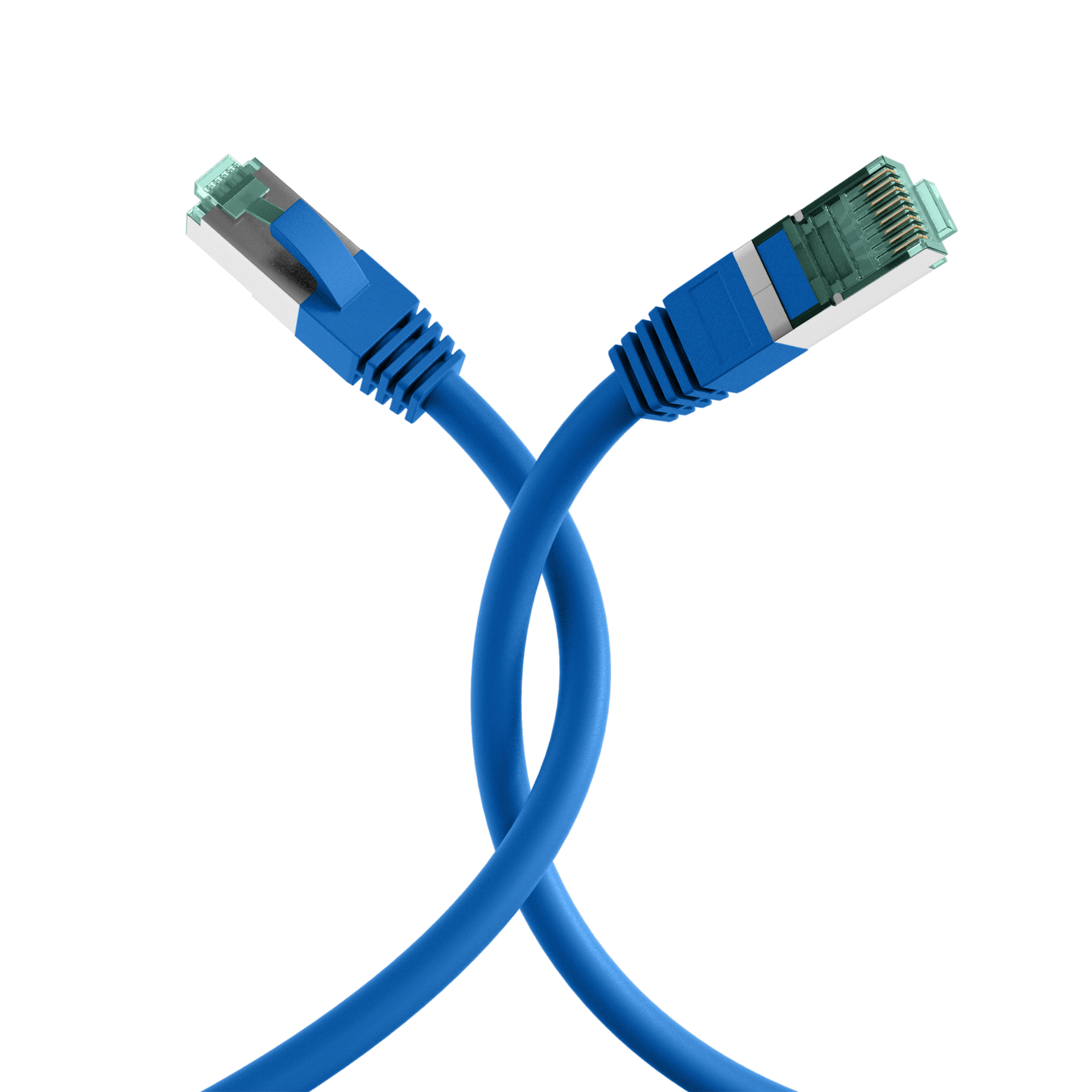 RJ45 Patch Cord Cat.6A S/FTP LSZH blue 50m