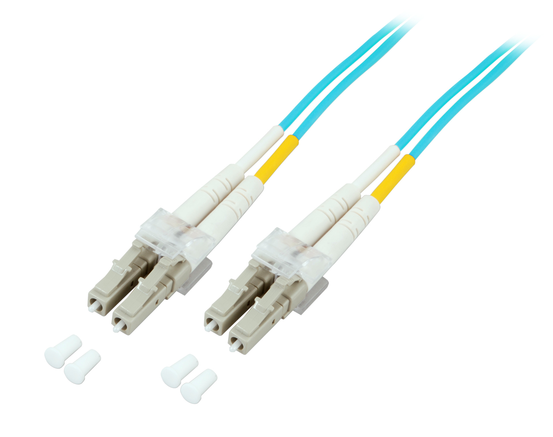 Duplex Patchcable LC-LC OM3 1m LSZH 2mm aqua