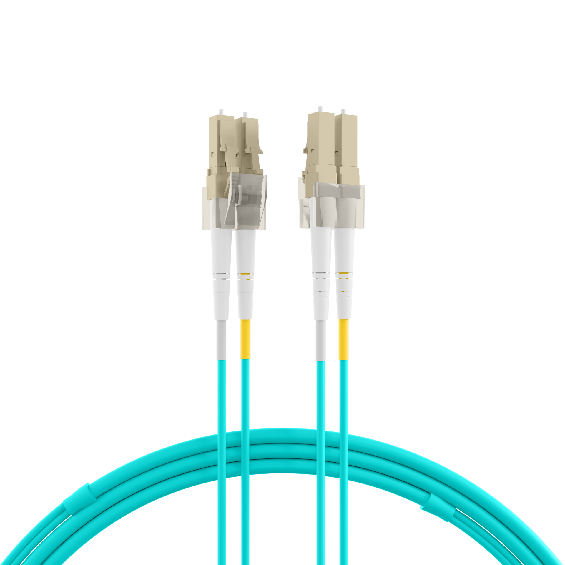 Duplex Patchcable LC-LC OM3 1m LSZH 2mm aqua