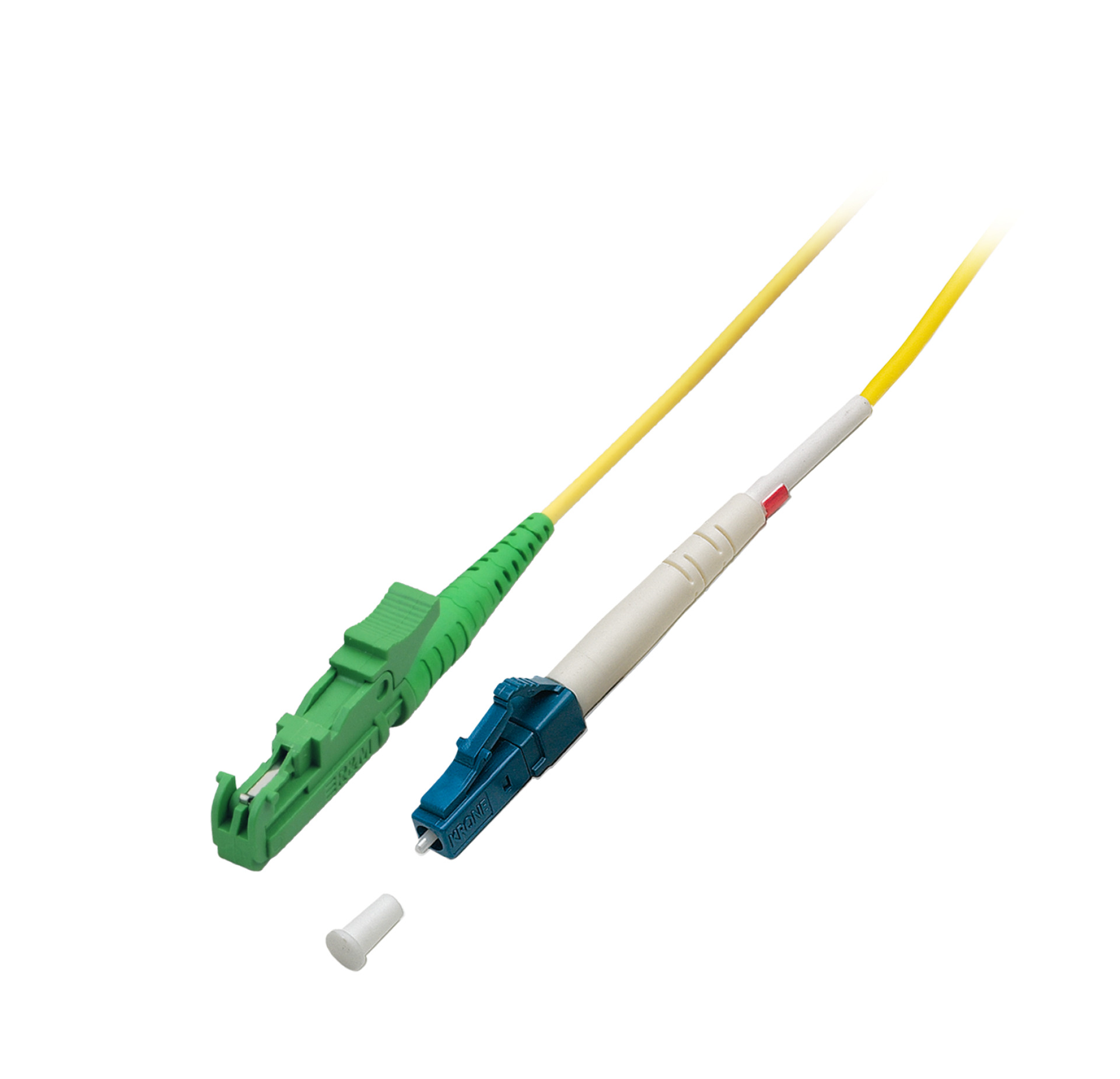 Simplex Fiber Optic Patch Cable E2000®/APC-LC OS2 10m 3,0mm Yellow 9/125µm