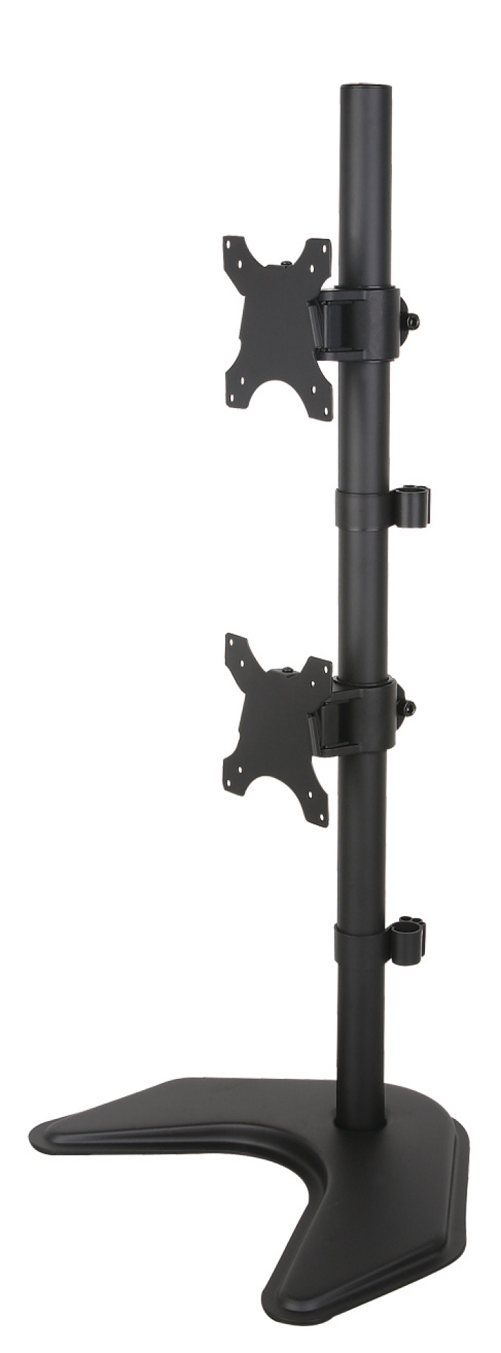 Desk stand for 2 LCD 13"-27", vertical with base