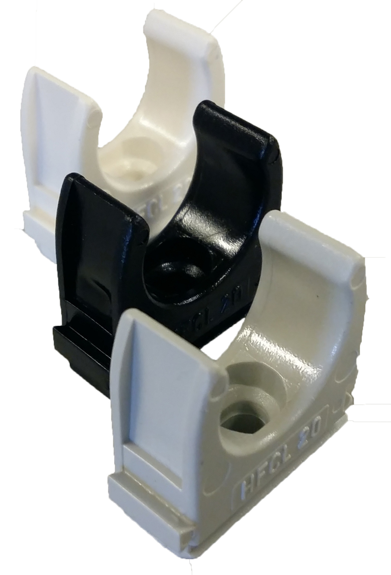 16mm clip, halogen-free Light grey