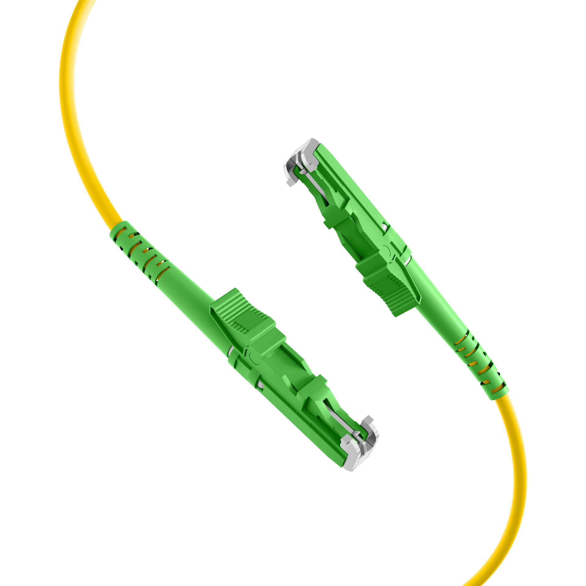 Simplex patch cable E2000/APC-E2000/APC OS2 G657A1 1m LSZH 3mm yellow