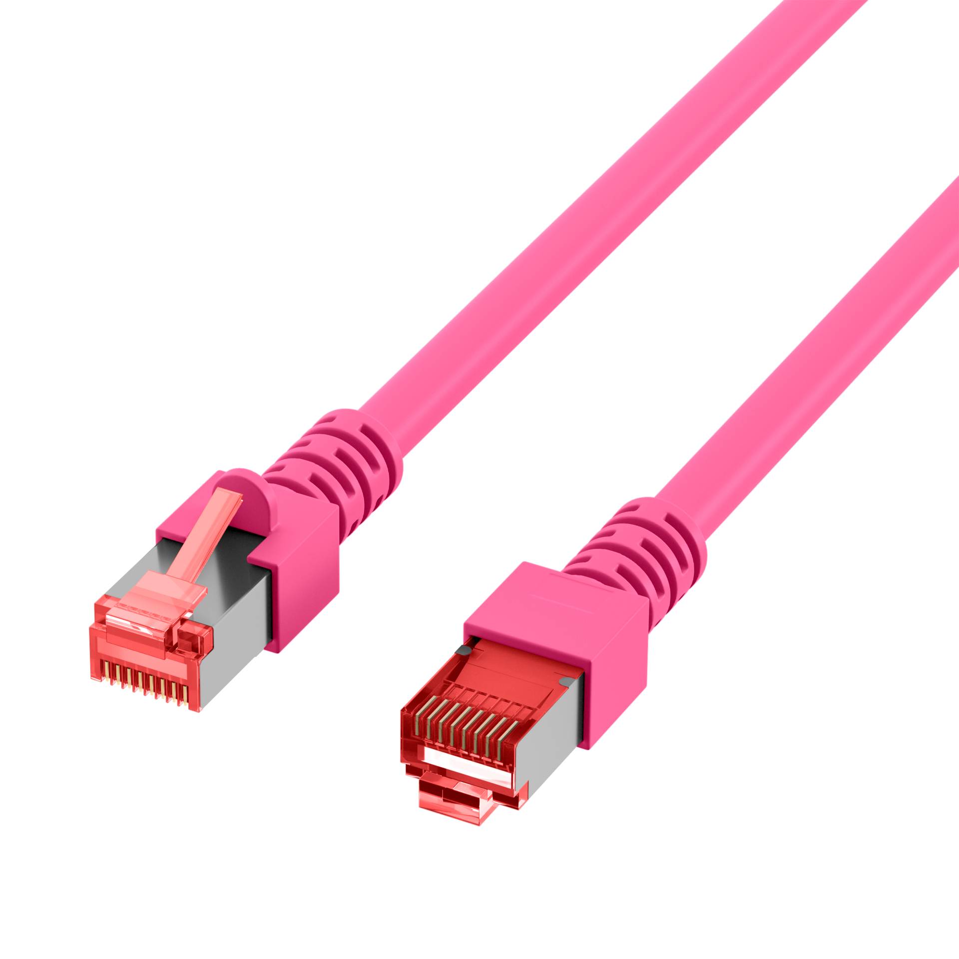 RJ45 Patch Cord Cat.6 S/FTP LSZH magenta 0,15m