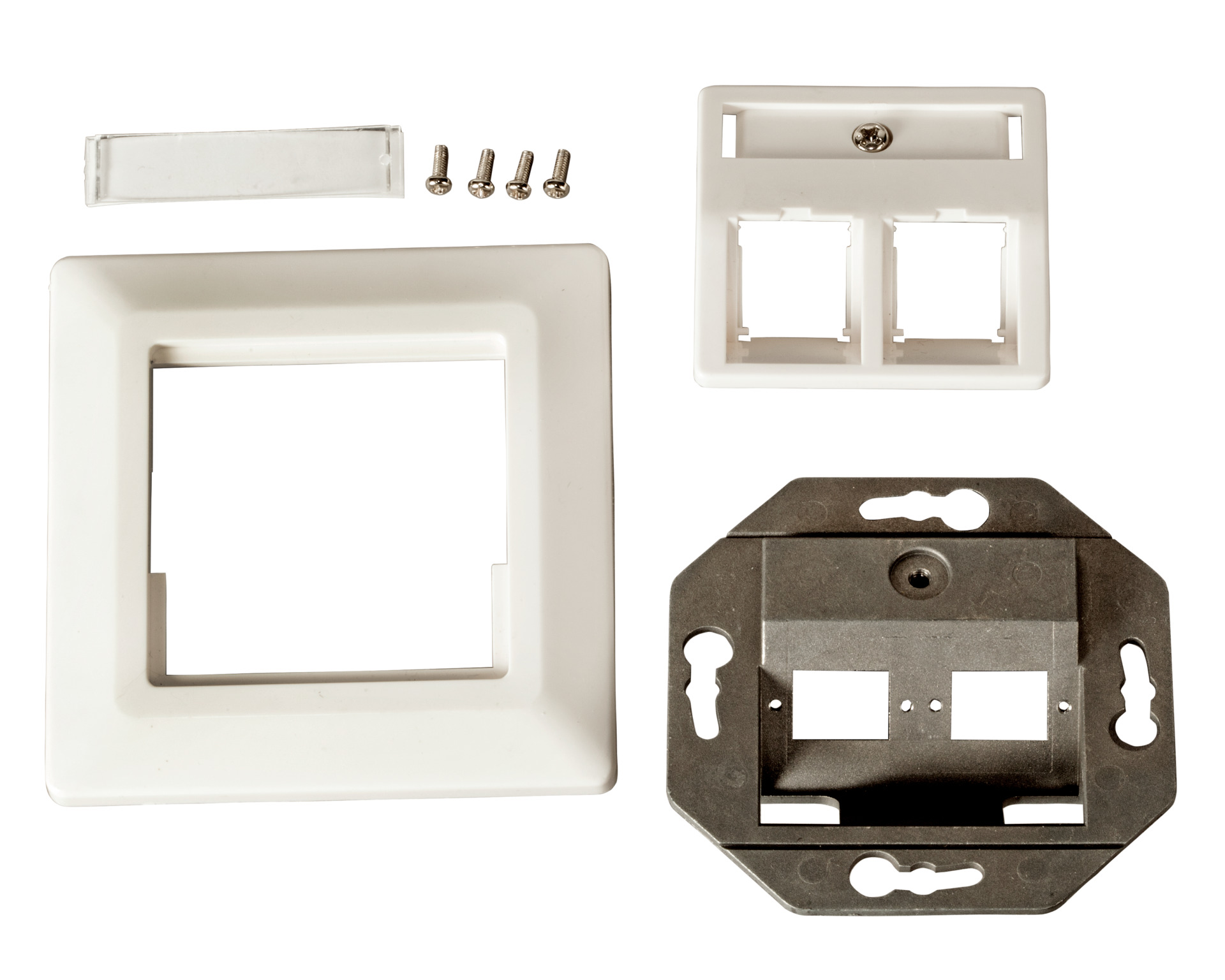 FO Frame Set 2x E2000®, SC-Simplex, LC-Duplex, RAL9010