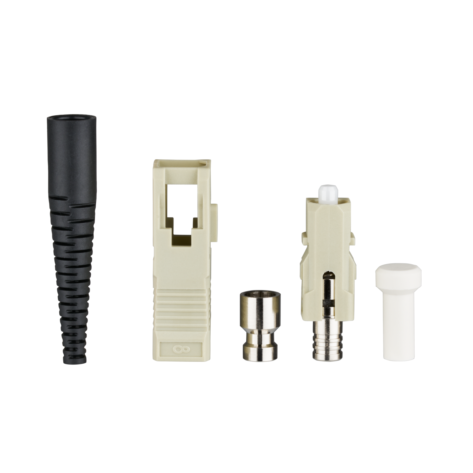SC-Stecker Simplex Multimode, 2mm, schwarze Tülle