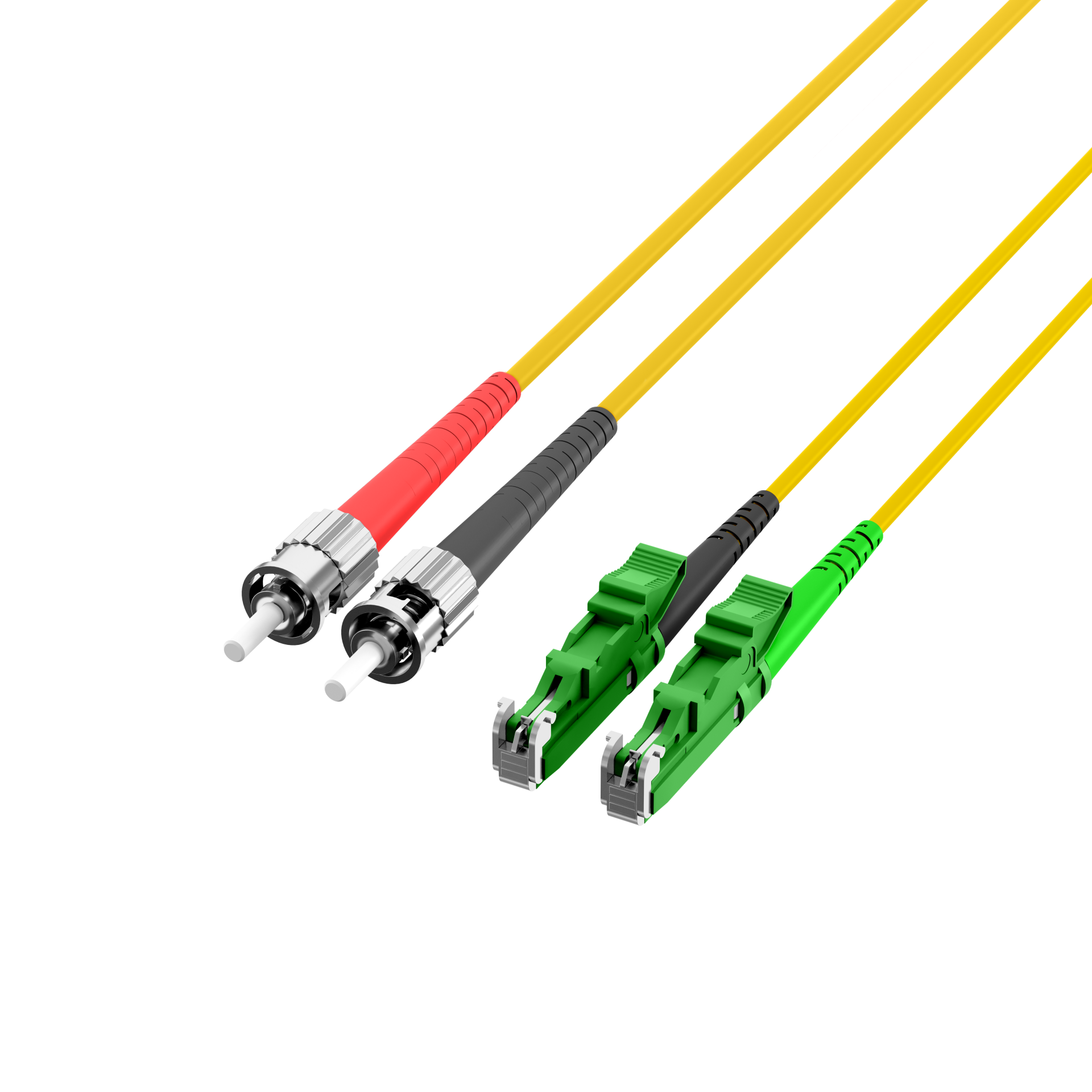 Duplex Patchcable E2000®/APC-ST OS2 0,5m LSZH 3mm yellow