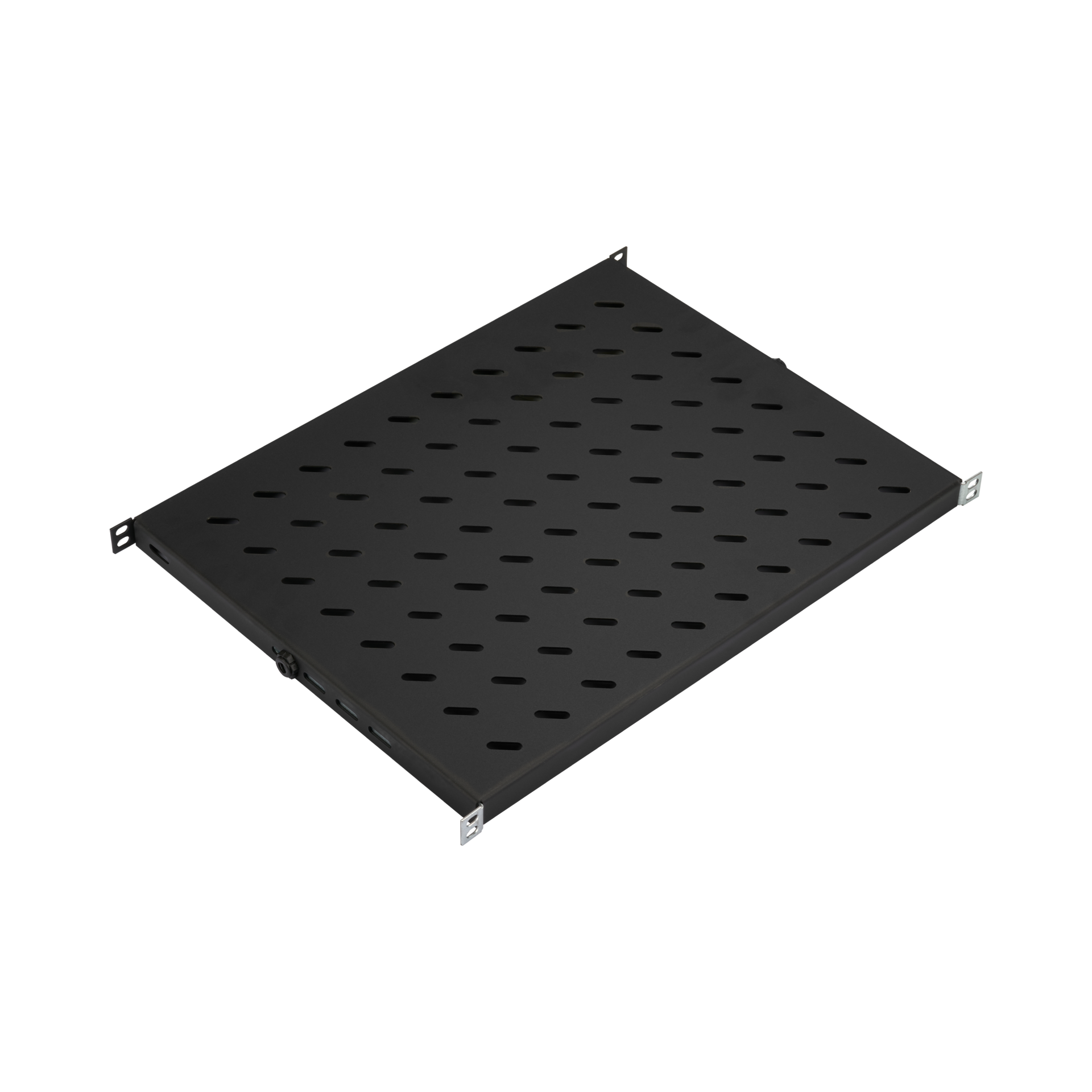 19" 0.5U Shelf, Fixed, MD 350..450 mm, Max. Load 70 kg, CD 600, RAL9005
