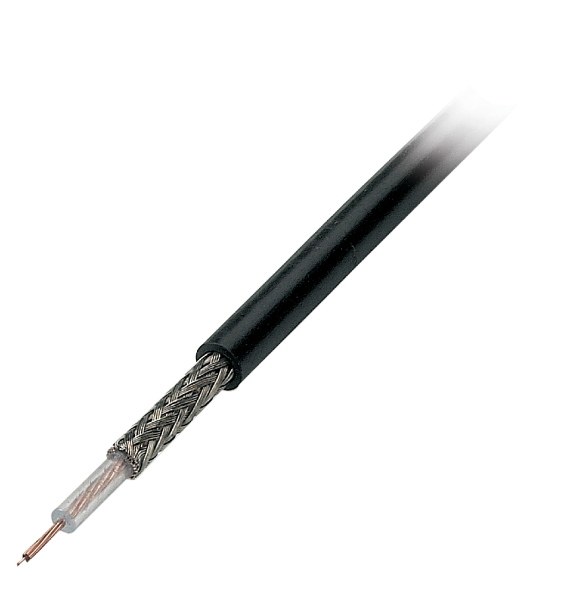 Coax Cable RG174 U, 50 Ohm black, 100m
