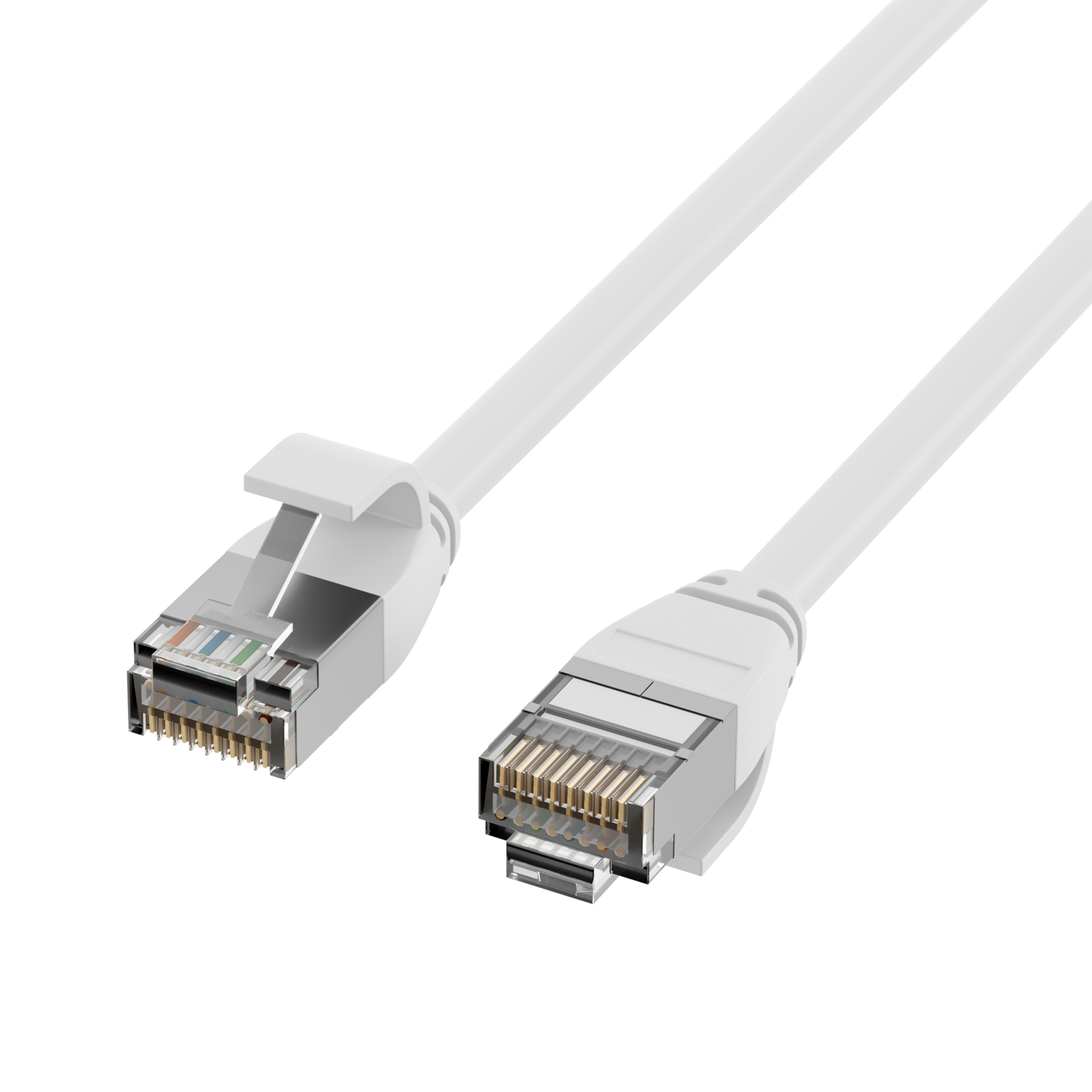 RJ45 Patch Cord Cat.6A U/FTP TPE4mm ultraflex white 5m