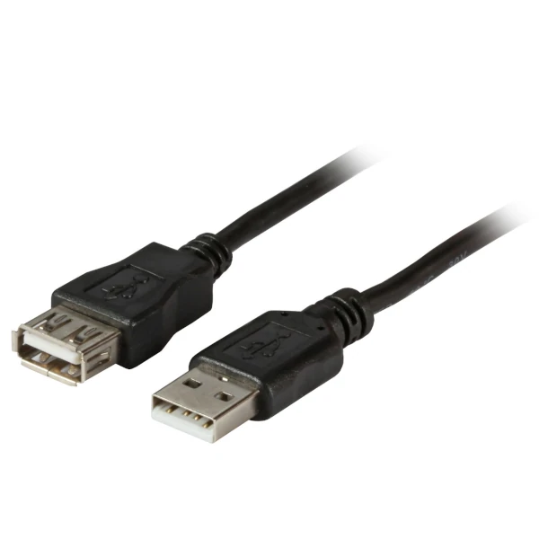 USB-forlængerkabel fra EFB-Elektronik med USB-A-stik og -bøsning for fleksible tilslutningsmuligheder