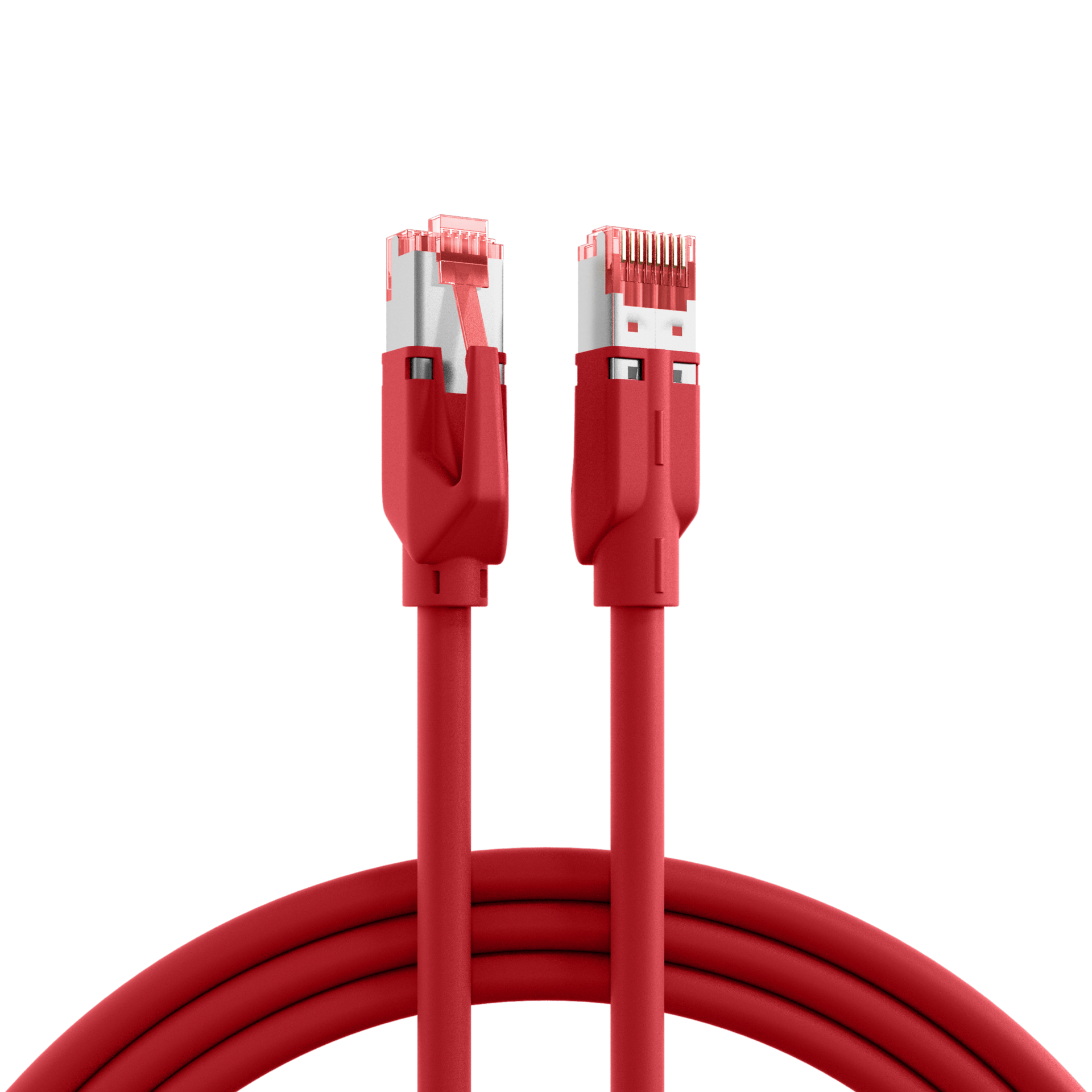 RJ45 Patch Cord Cat.6A S/FTP Dätwyler 7702 TM21 red 1m 
