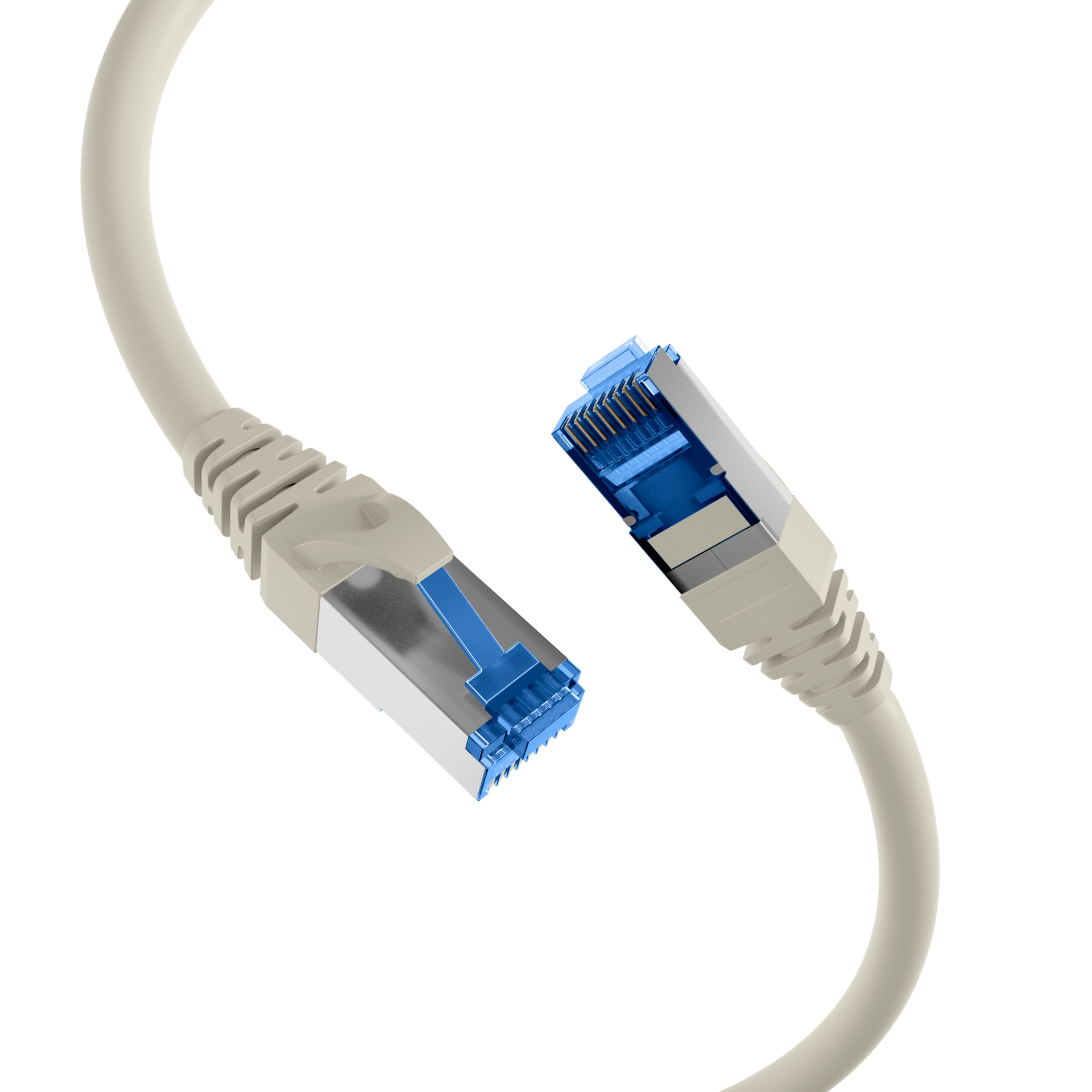 RJ45 Patch Cord Cat.6A S/FTP PVCUL grey 10m