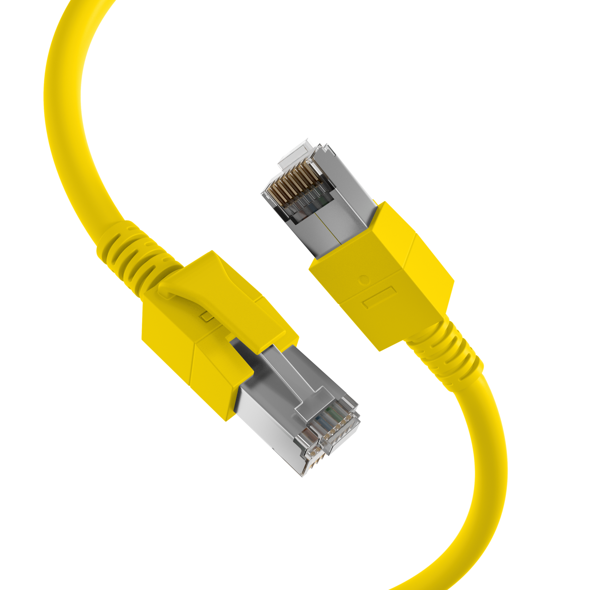 RJ45 Patch Cord Cat.6A S/FTP FRNC VC LED yellow 1m