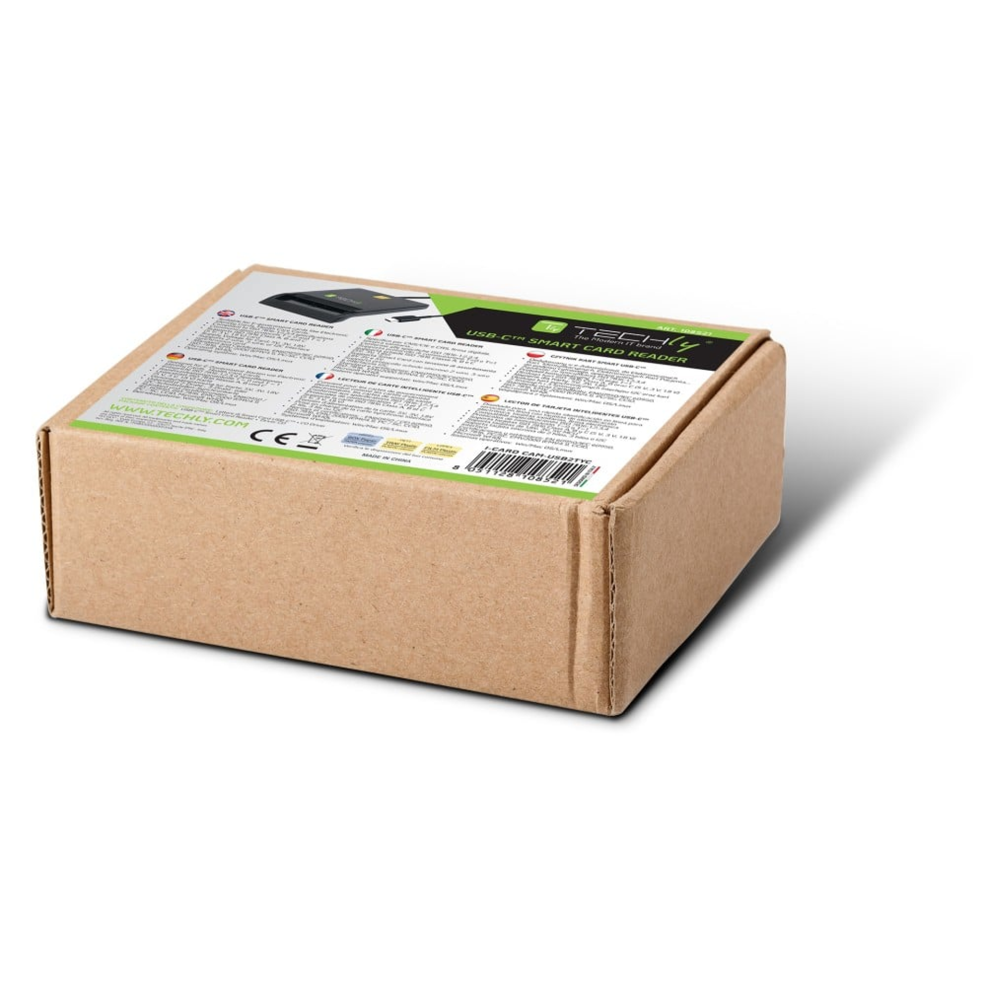 USB-C connector chip card reader, black