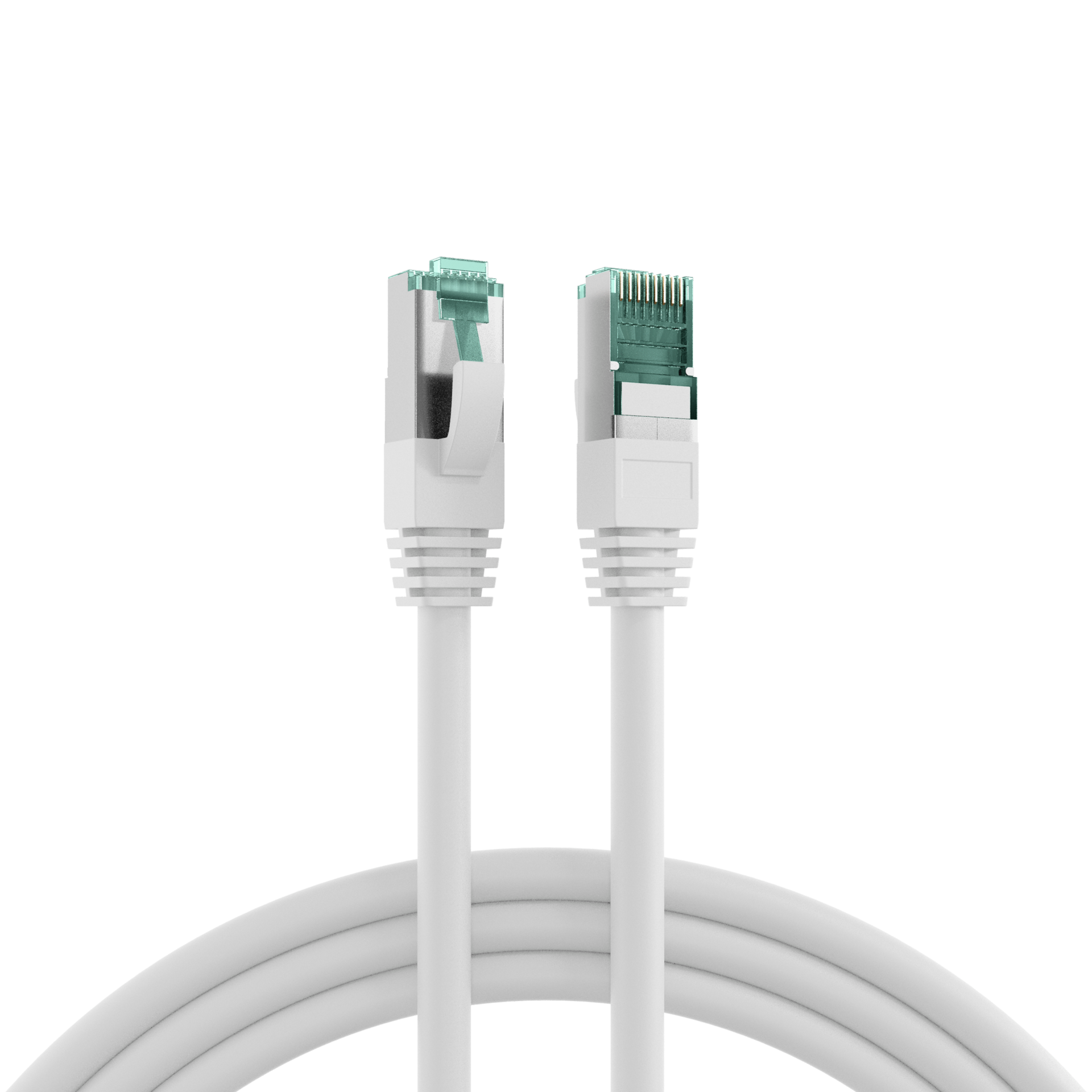 RJ45 Patch Cord Cat.6A S/FTP LSZH white 2m