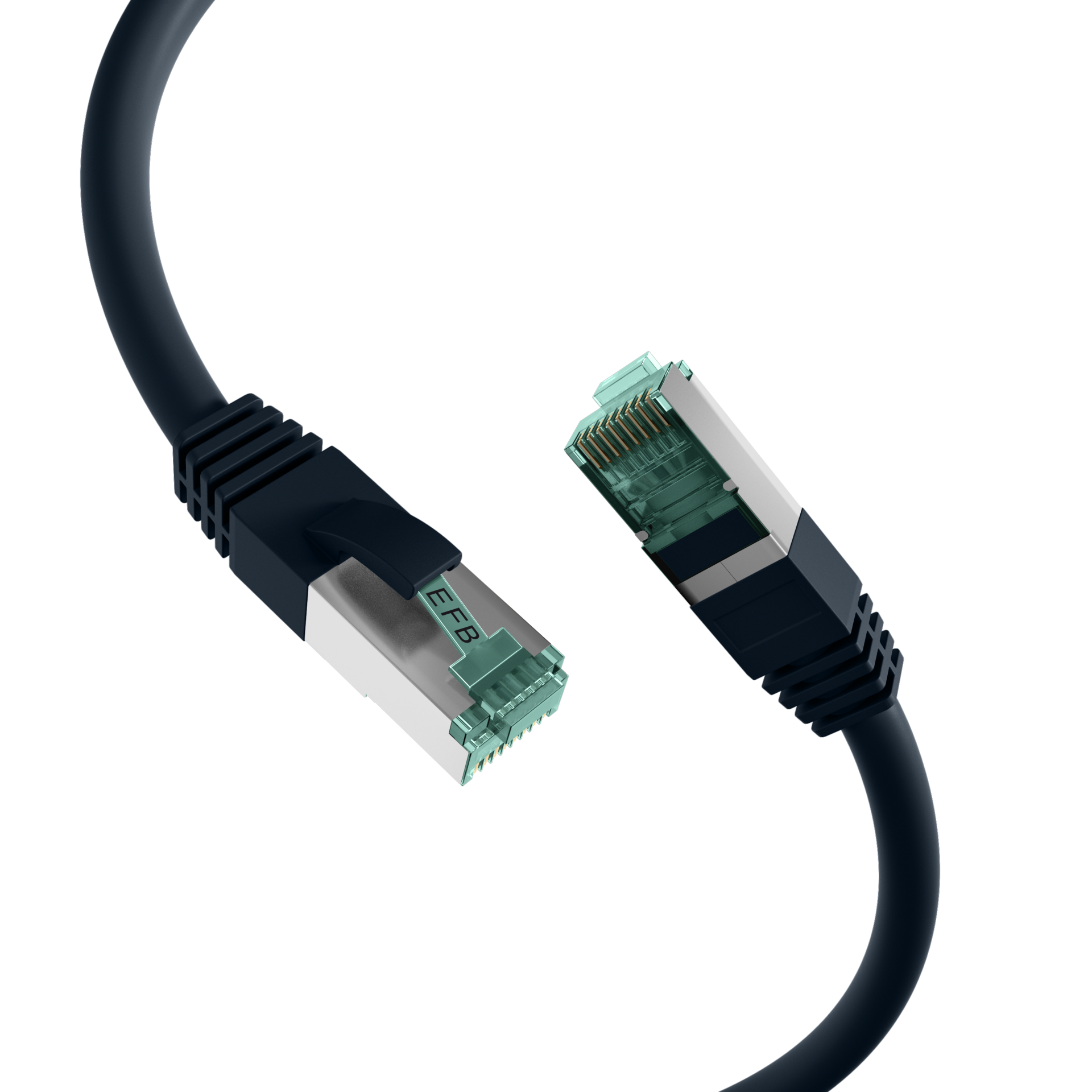 RJ45 Patch Cord Cat.6A S/FTP LSZH black 0,15m