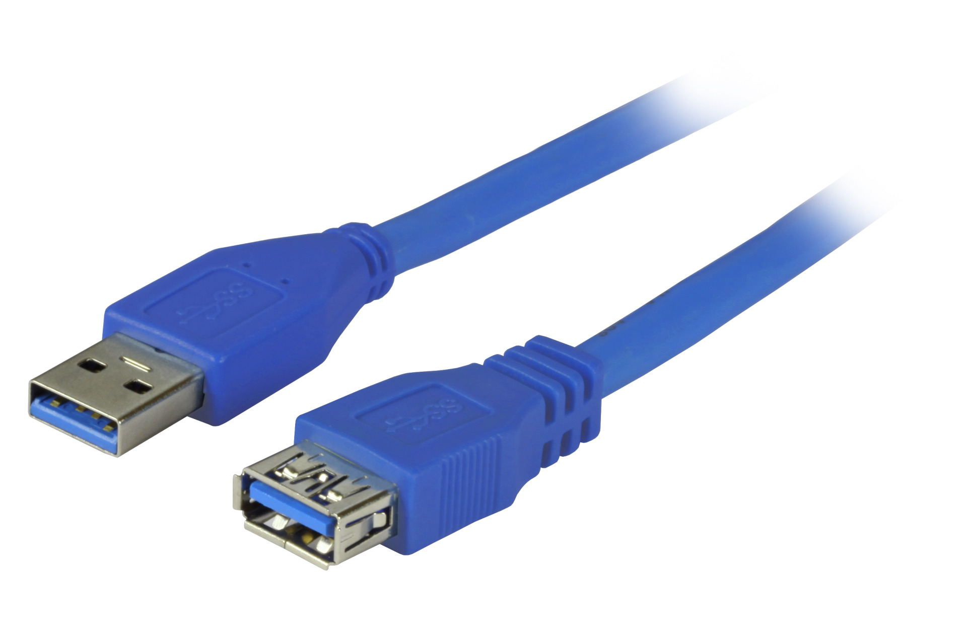 USB3.0 Connection Cable A-A, M-F, 1.0m, black, Classic