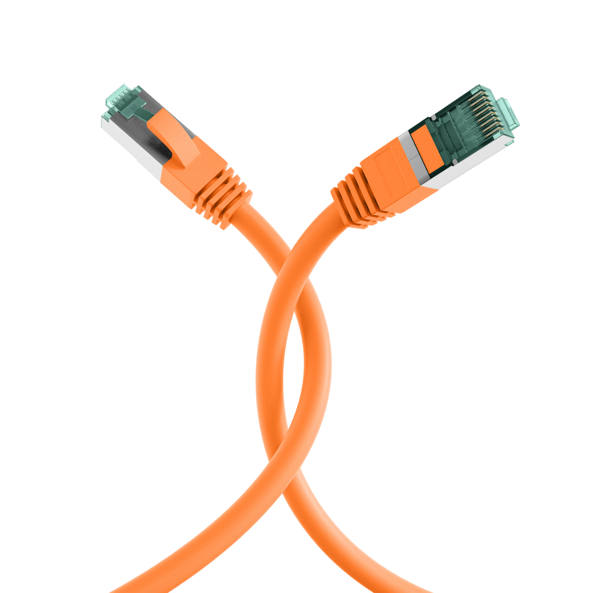 RJ45 Patch Cord Cat.6A S/FTP LSZH orange 0,25m