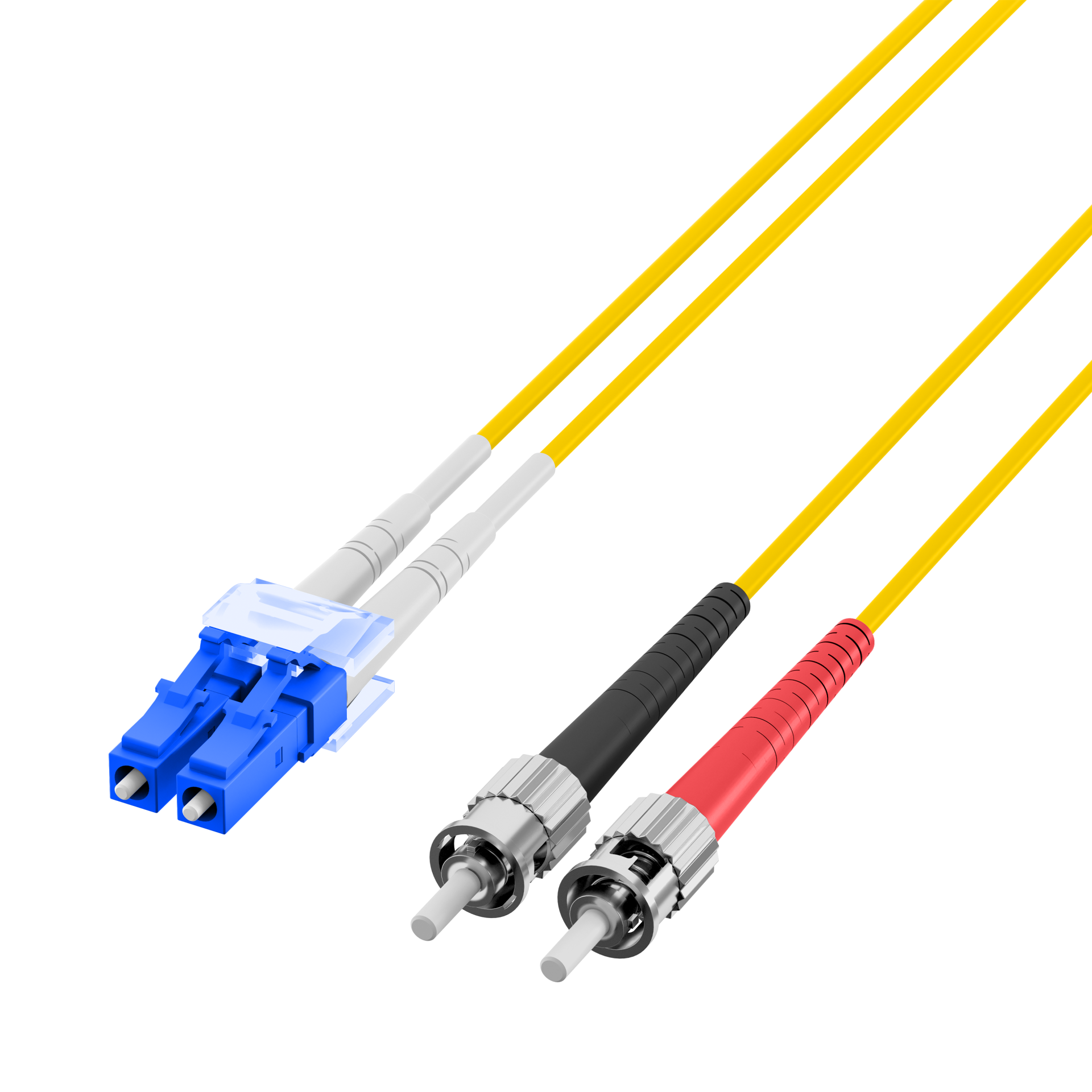 Duplex Patchcable LC-ST OS2 G652D 10m LSZH 2mm yellow