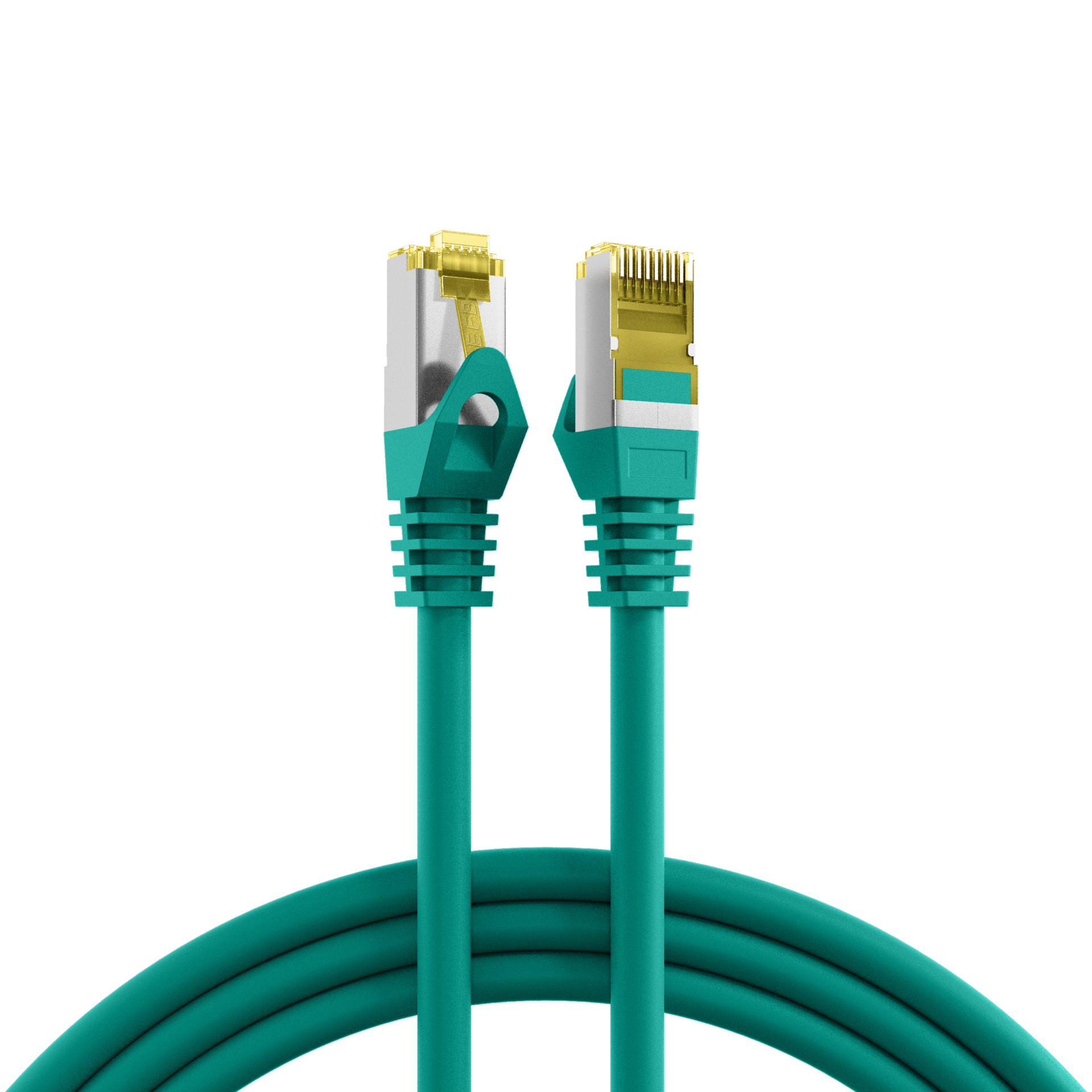 RJ45 Patch Cord Cat.6A S/FTP LSZH Cat.7 raw cable green 0,5m