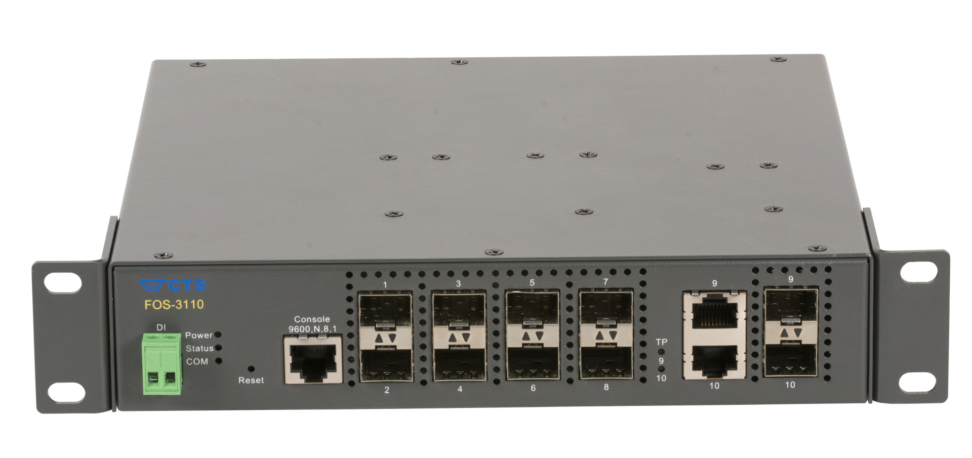 10-Port L2 Managed Gigabit Ethernet Fiber Switch, 8x GE SFP, 2x Combo RJ45/SFP