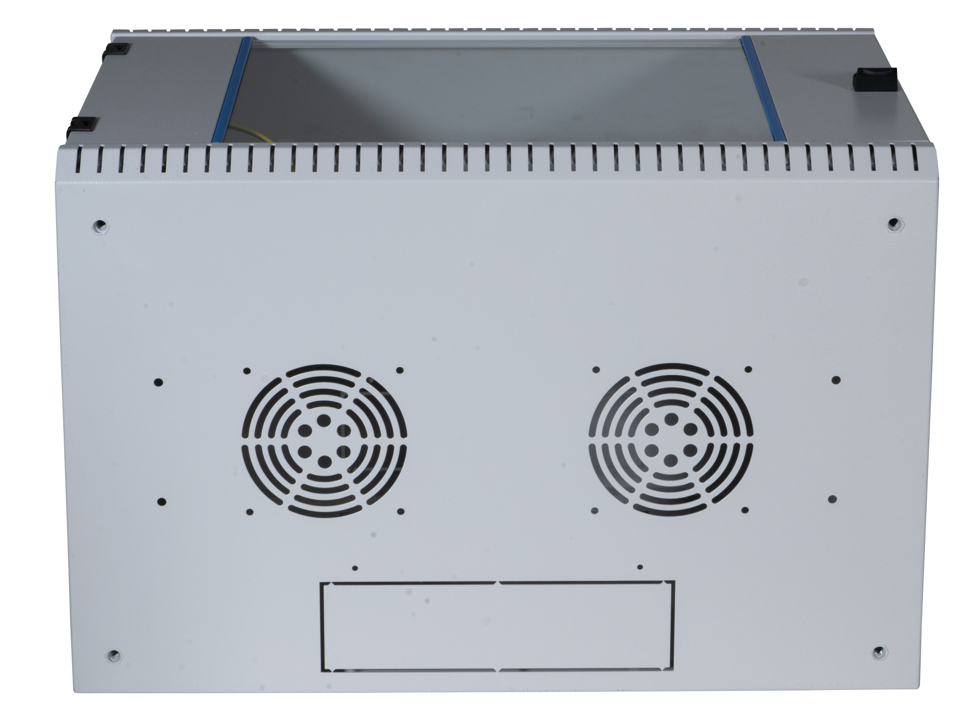 19" Wall Housing 12U, Fixed, 1-Part, RAL7035, Depth 600 mm