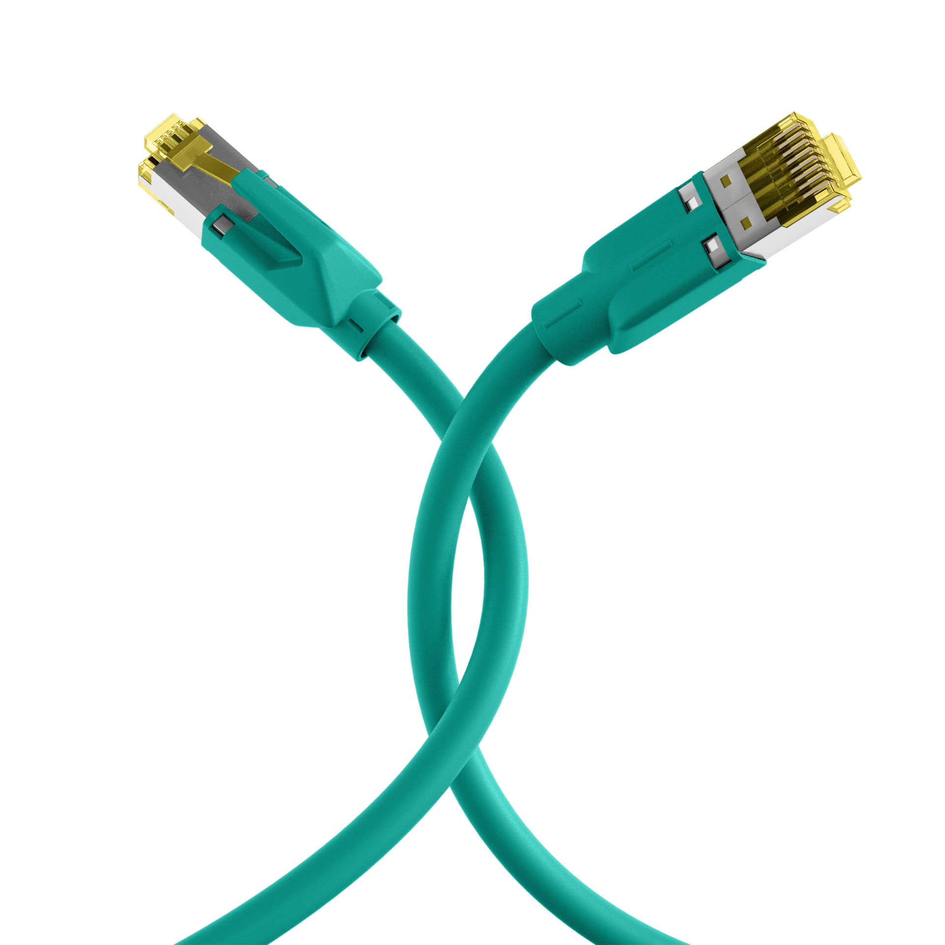 INFRALAN® RJ45 patch cord S/FTP, Cat.6A, TM31, UC900, 0,5m, green