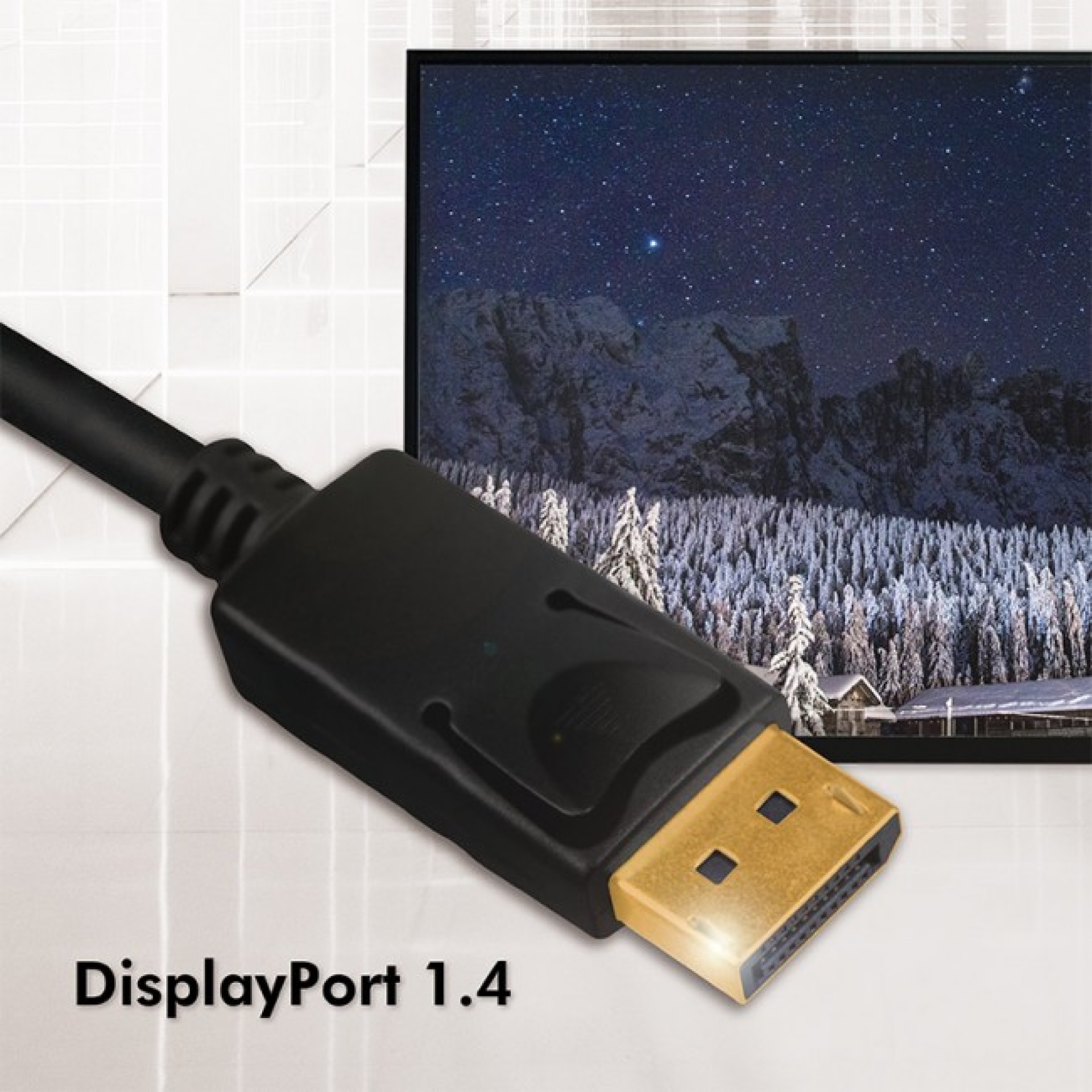 DisplayPort 1.4 Cable, M/M, 1m, black