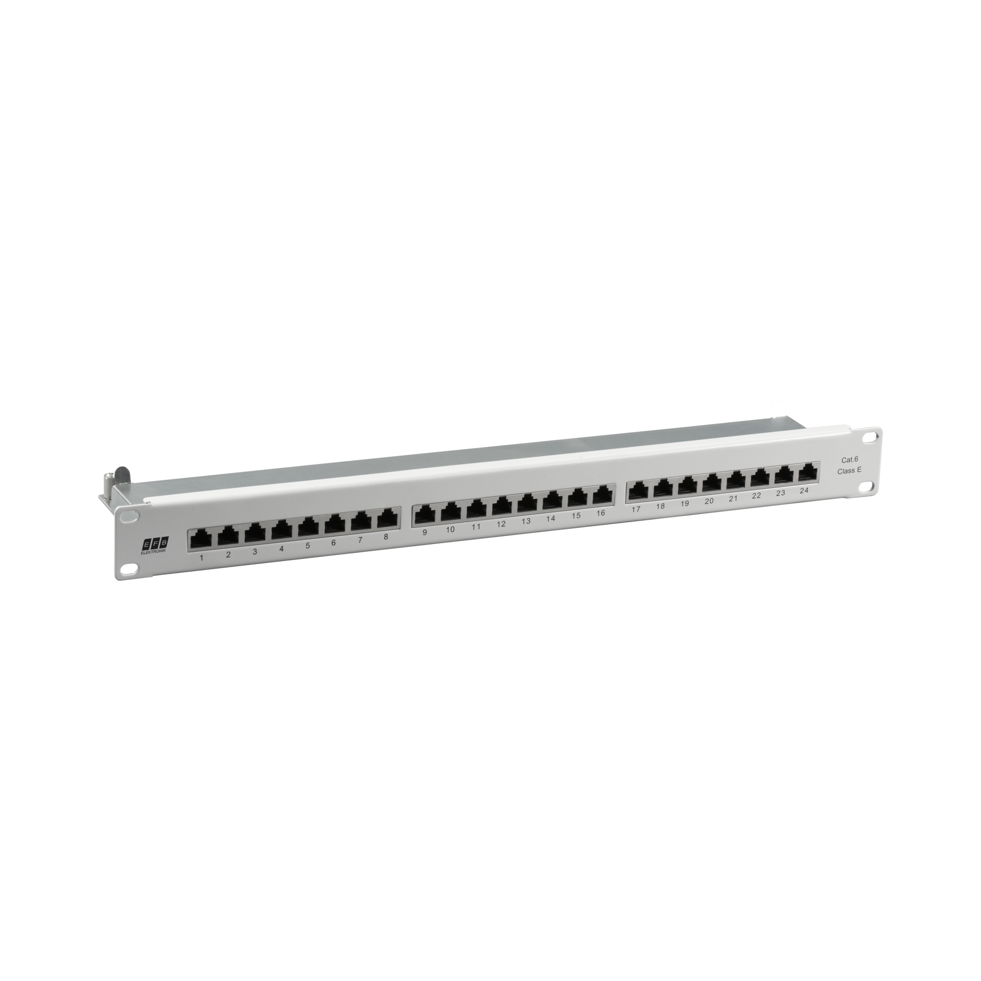 Patchpanel STP 24xRJ45 Cat.6, 19“ 1U, RAL7035 grey